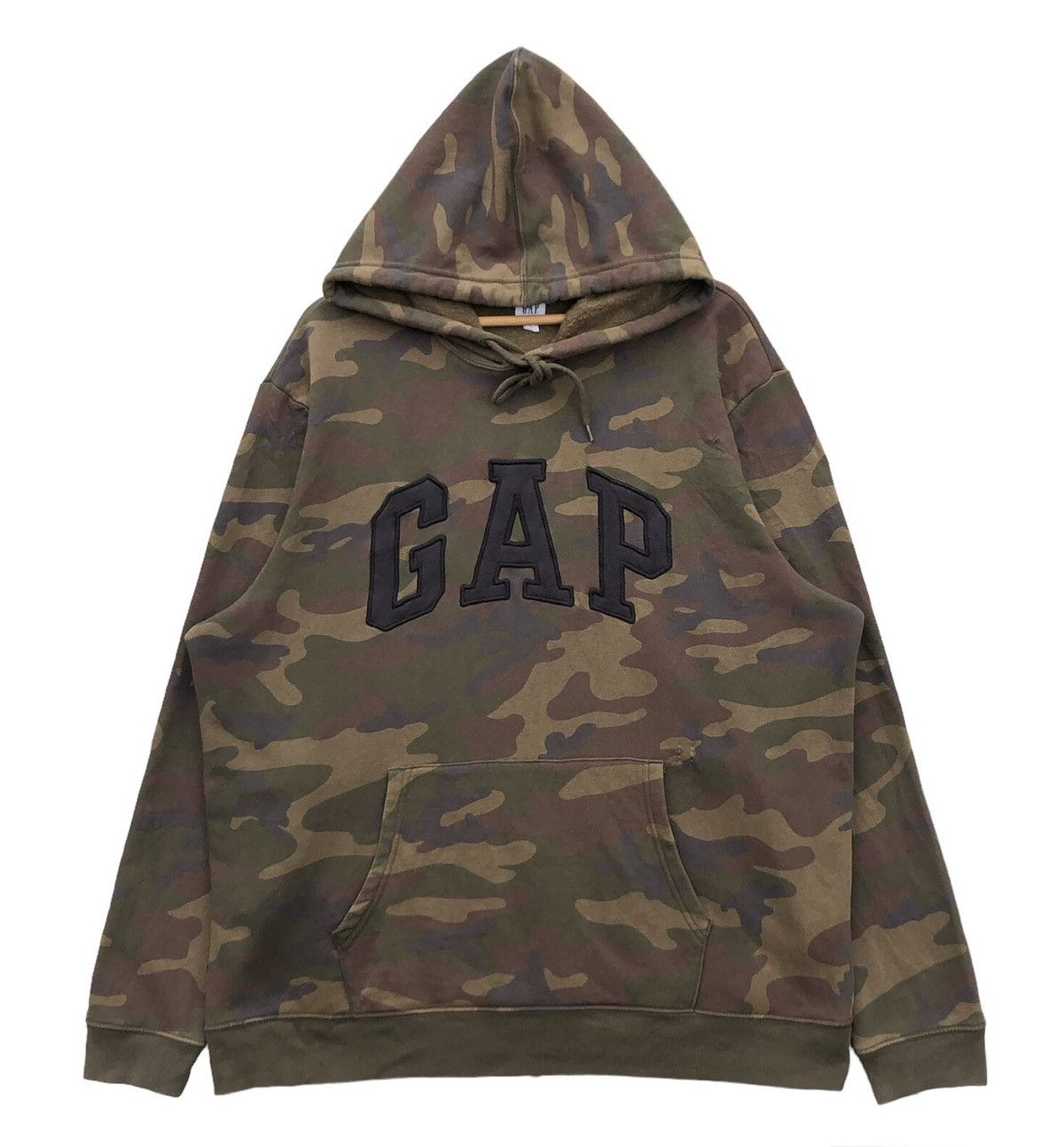 Gap RARE🔥 Vintage GAP Camo Hoodie Sweatshirts Spell Out Logo Size US XL / EU 56 / 4 - 1 Thumbnail