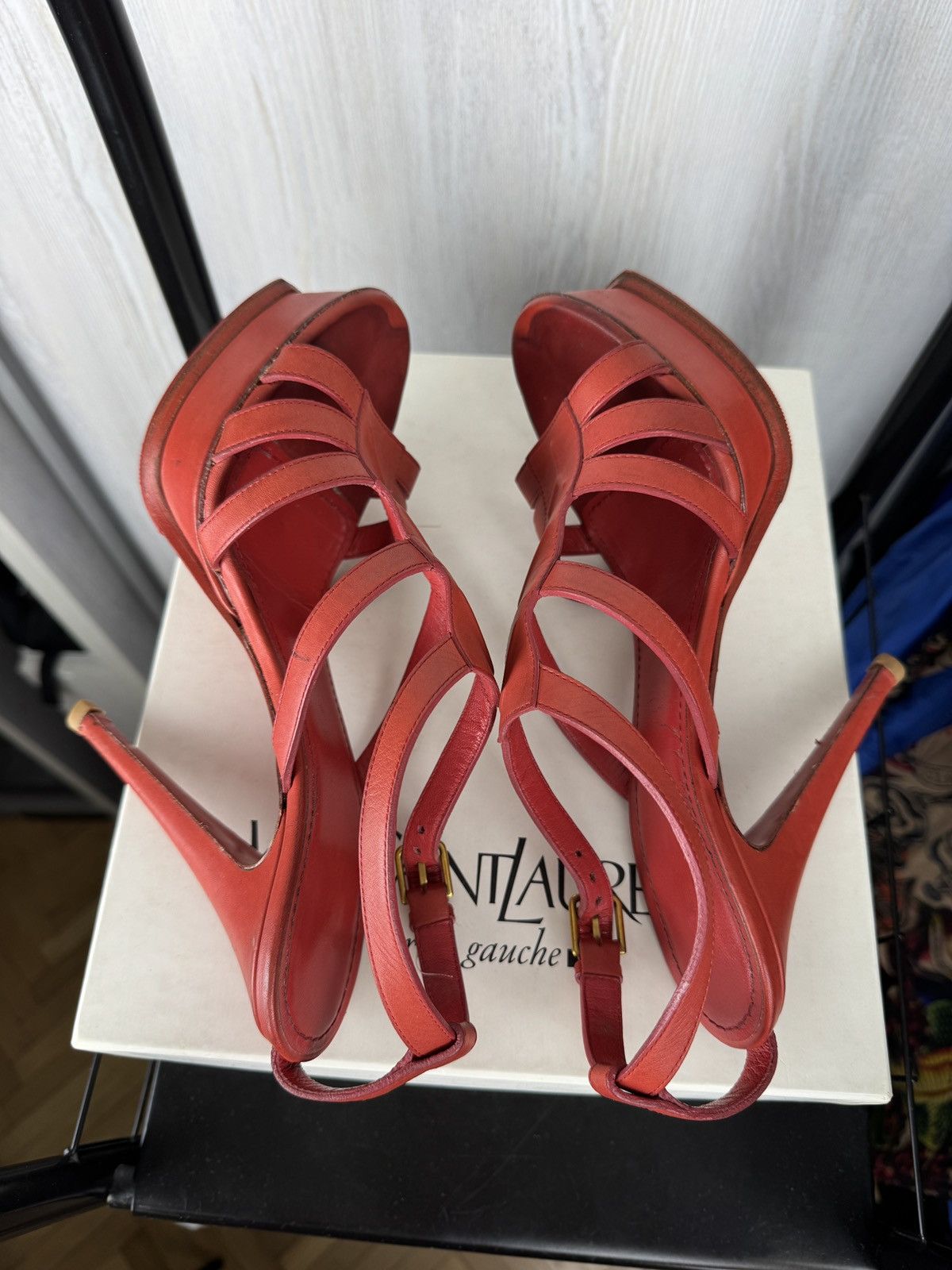 Yves Saint Laurent Yves Saint Laurent Rive Gauche Riveg 105 Platform Sandals Size US 9.5 / IT 39.5 - 11 Thumbnail