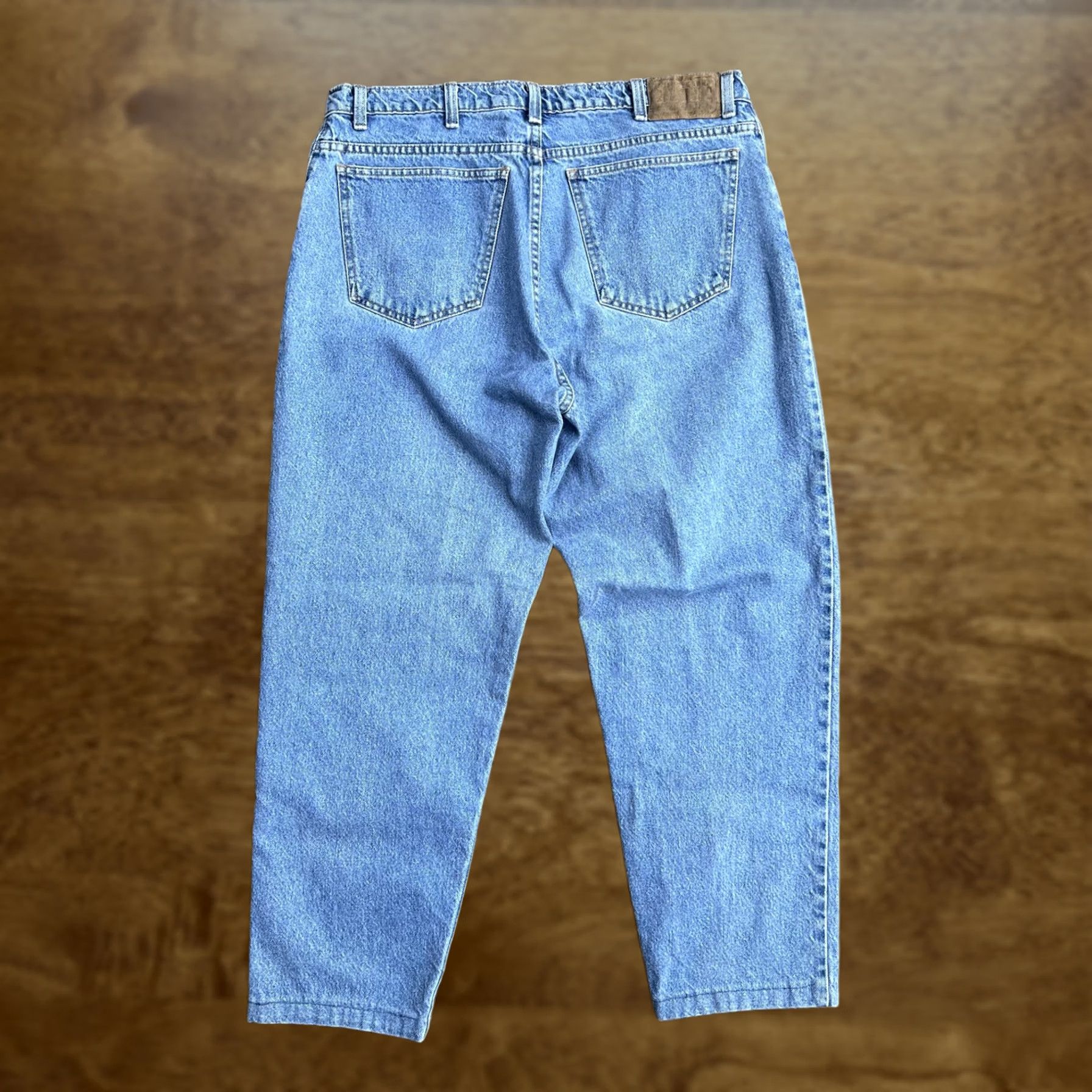 Vintage VINTAGE Blues Jeans Mens 40x30 Light Wash Blue Denim Relaxed Fit Tapered Jeans Mens 40 Blue Denim Size US 40 / EU 56 - 1 Thumbnail