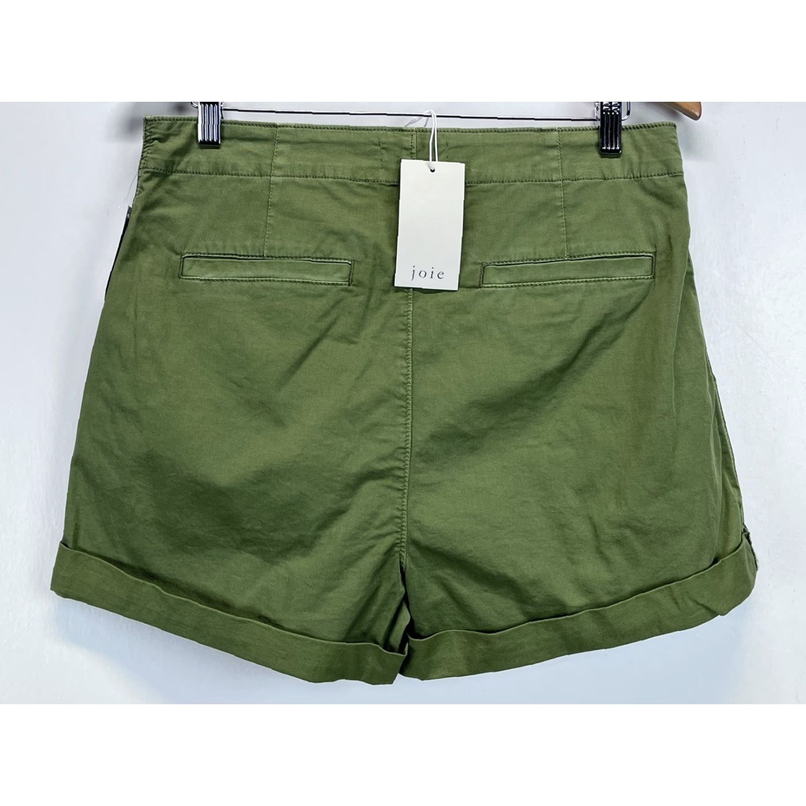 Joie Joie Xandria Shorts Women's Size 12 Green High Waist Cotton Blend Casual Chino Summer Size 34" / US 12 / IT 48 - 2 Thumbnail