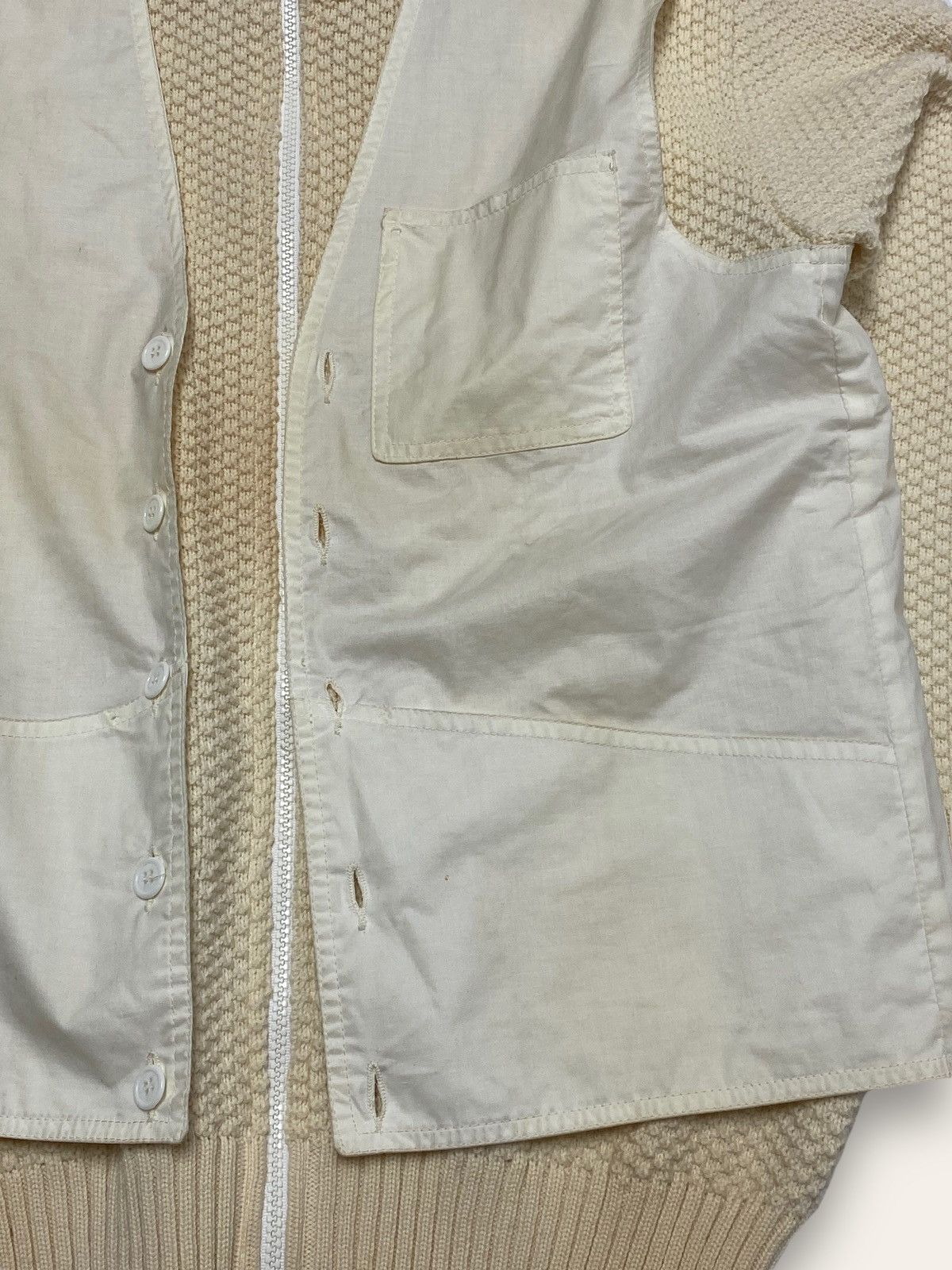Louis Feraud 90s Vintage LOUIS FERAUD Beige Creme Sweater Size US M / EU 48-50 / 2 - 3 Thumbnail