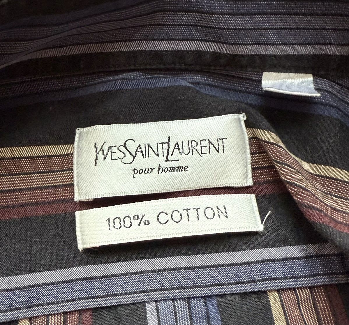 Yves Saint Laurent Vintage YSL Yves Saint Laurent Striped Button Up Shirt Size US L / EU 52-54 / 3 - 5 Thumbnail