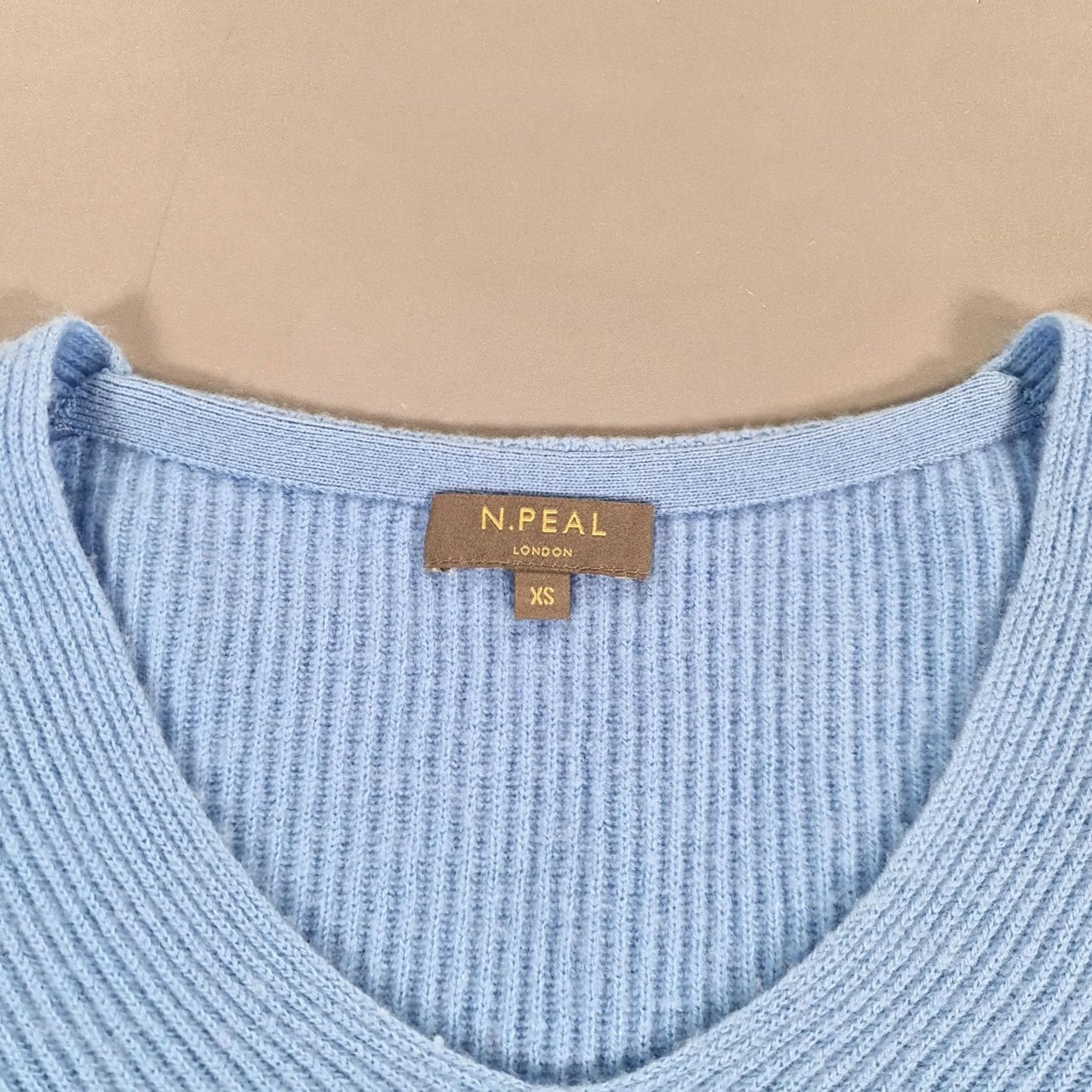 N.Peal N Peal Womens Jumper Blue XS 100% Cashmere Knit Pullover V Neck Size XS / US 0-2 / IT 36-38 - 3 Thumbnail