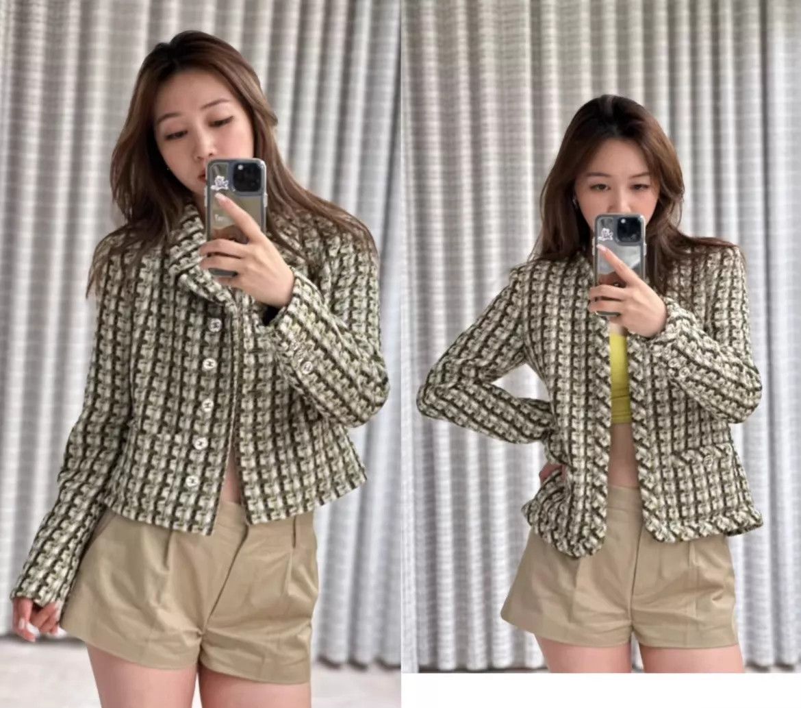 Chanel Chanel 23A Dakar MustardGreen Colorblock Silver Jkt 40 99NWT Size M / US 6-8 / IT 42-44 - 8 Thumbnail