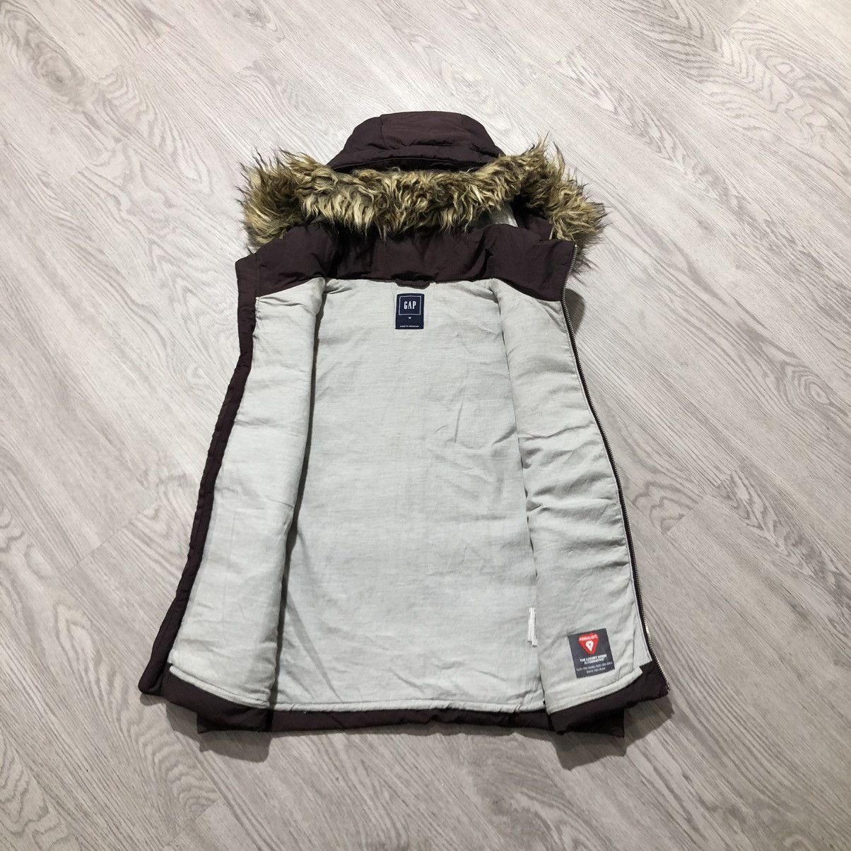If Six Was Nine 2000s Gap Gothic Punk Style Down Jacket Fur Vest Brown Size US M / EU 48-50 / 2 - 8 Thumbnail