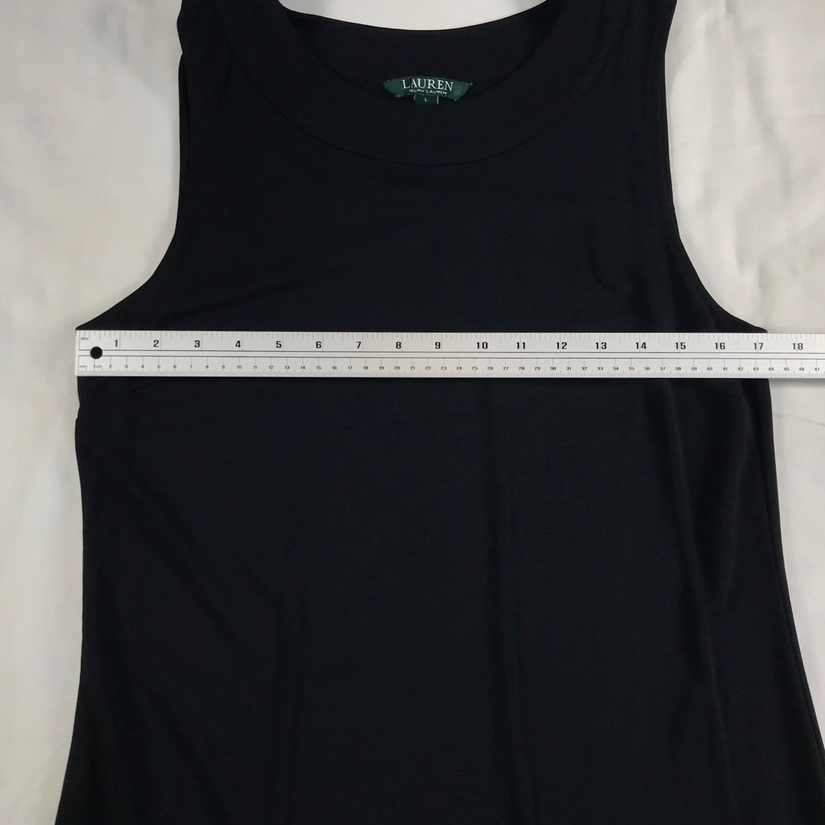 Ralph Lauren Lauren Ralph Lauren Black Sleeveless Shift Dress Crew Neck Size L Viscose Blend Size L / US 10 / IT 46 - 3 Thumbnail