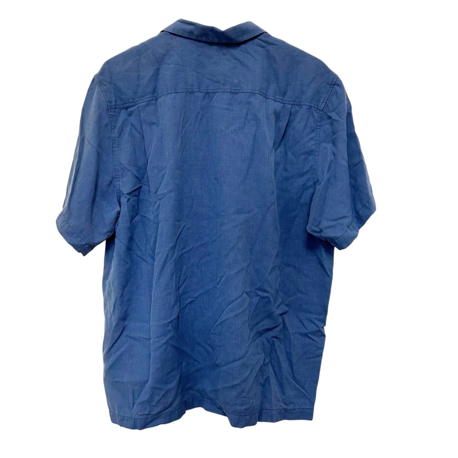 Tommy Bahama Tommy Bahama Blue Silk Blend Short Sleeve Button Down Sz L Size US L / EU 52-54 / 3 - 6 Thumbnail
