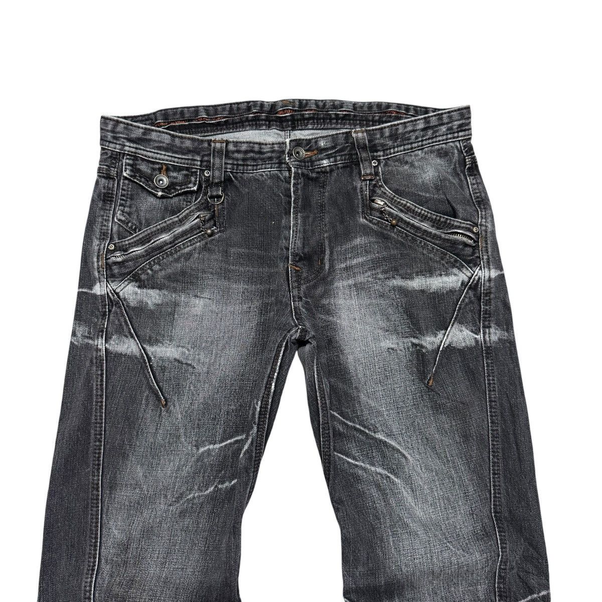 Nicole Club NCFM Nicole Club Multi Pocket Black Denim Flare Jeans Size US 34 / EU 50 - 3 Thumbnail