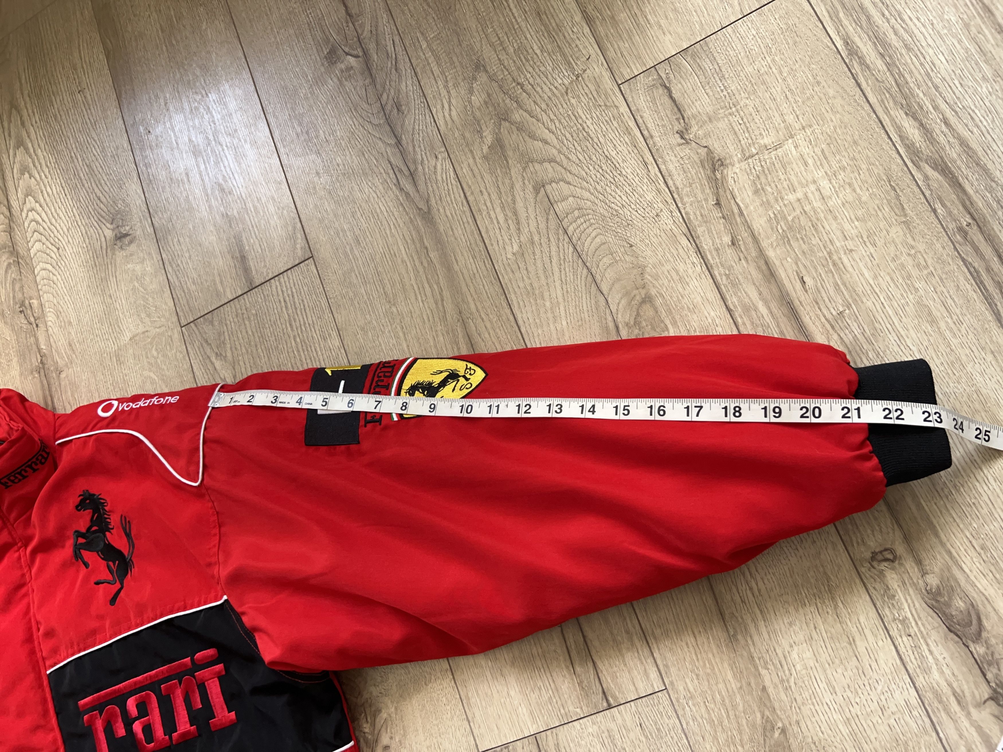 Ferrari × Formula 1 Mens Big Logo Embroidery Racing Jacket Zip Red Driver Coat Size US XL / EU 56 / 4 - 8 Thumbnail