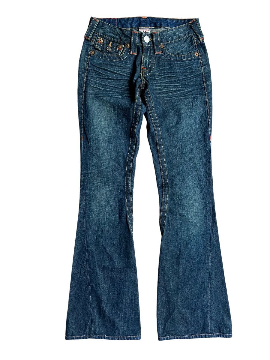 Affliction × Rock Revival × True Religion True Religion Joey Low Rise Flared jeans Size 27" / US 4 / IT 40 - 1 Thumbnail