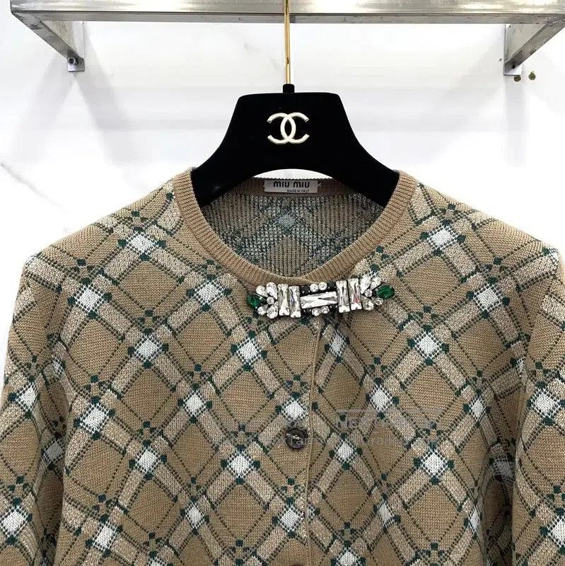 Miu Miu Miu Miu Brown Wool Long Sleeve Sweater . Size M / US 6-8 / IT 42-44 - 2 Thumbnail