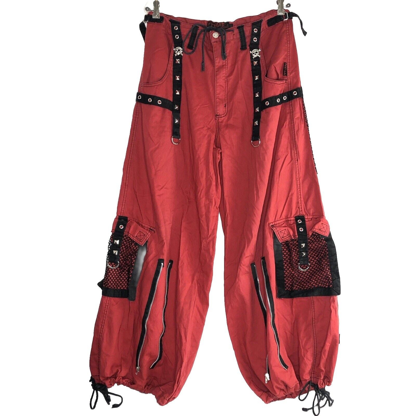 Tripp NYC Tripp NYC Y2K Baggy Bondage Red Pants L Goth Grunge Punk Size US 36 / EU 52 - 12 Thumbnail