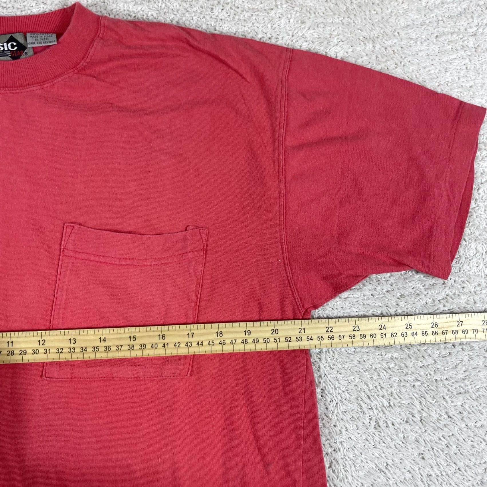 Vintage VINTAGE 90's Basic Gear T-Shirt Mens Small Red Pocket Oversized Y2K Skate Grunge Tee Size US S / EU 44-46 / 1 - 6 Thumbnail