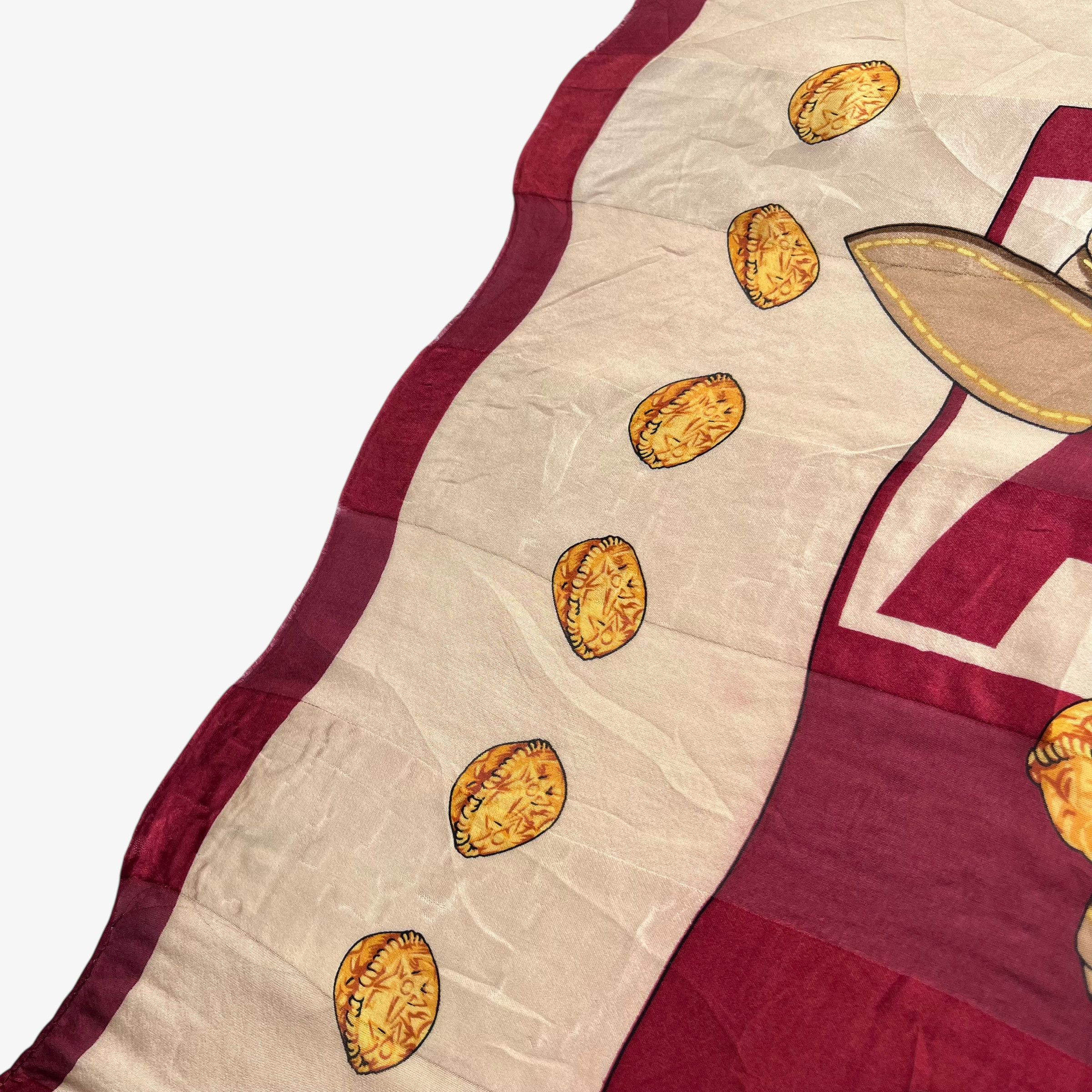 Paolo Gucci Vintage 80s Paolo Gucci Jewel & Equestrian Print Silk Scarf Size ONE SIZE - 4 Thumbnail