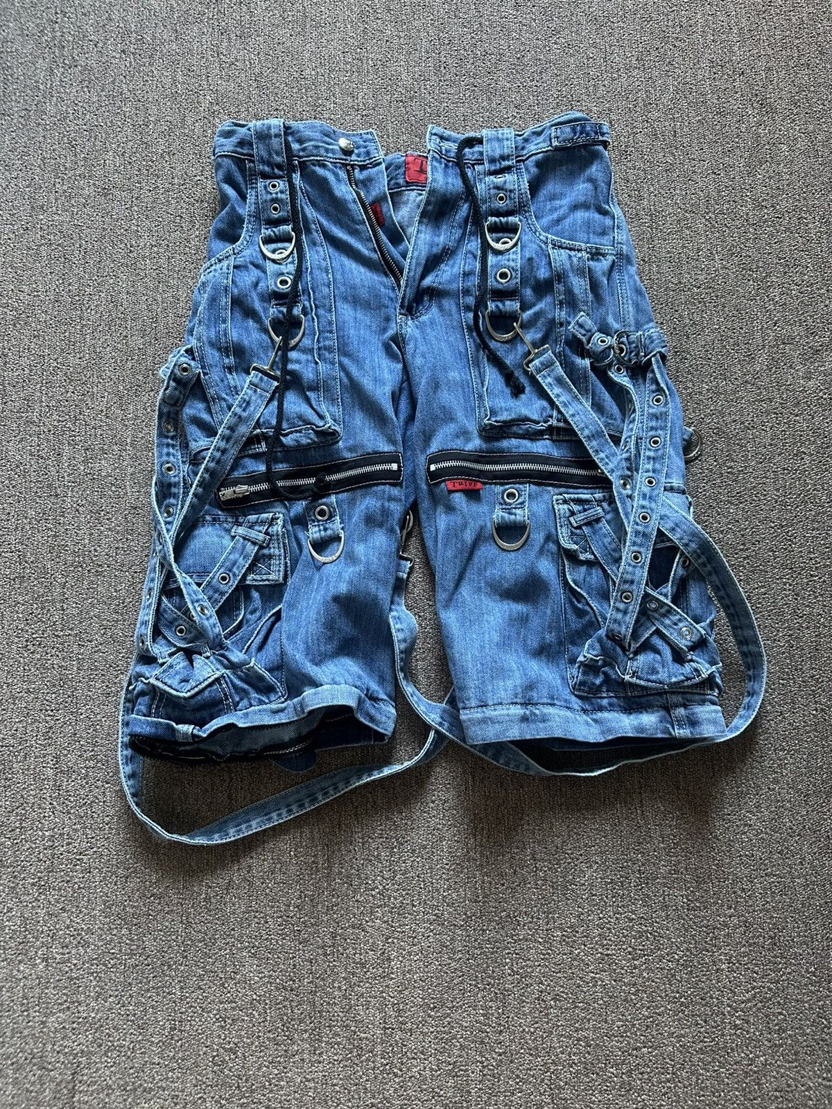 Tripp NYC Tripp NYC Denim X Strap Pants [Light Blue] XXS Size 26" / US 2 / IT 38 - 1 Thumbnail