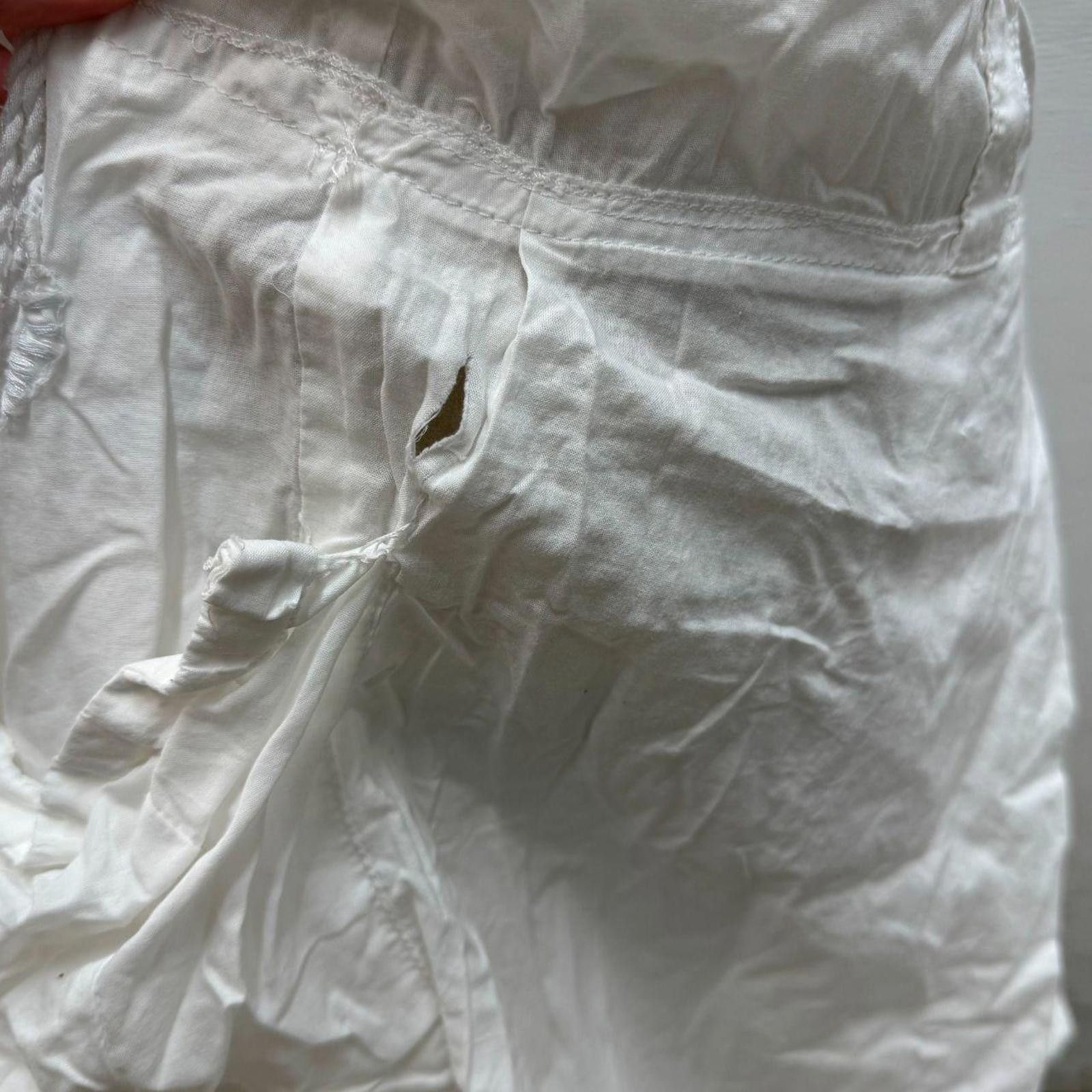 Other Vintage La Mode Est à Vous White Cotton Parachute Dress Size S / US 4 / IT 40 - 6 Thumbnail
