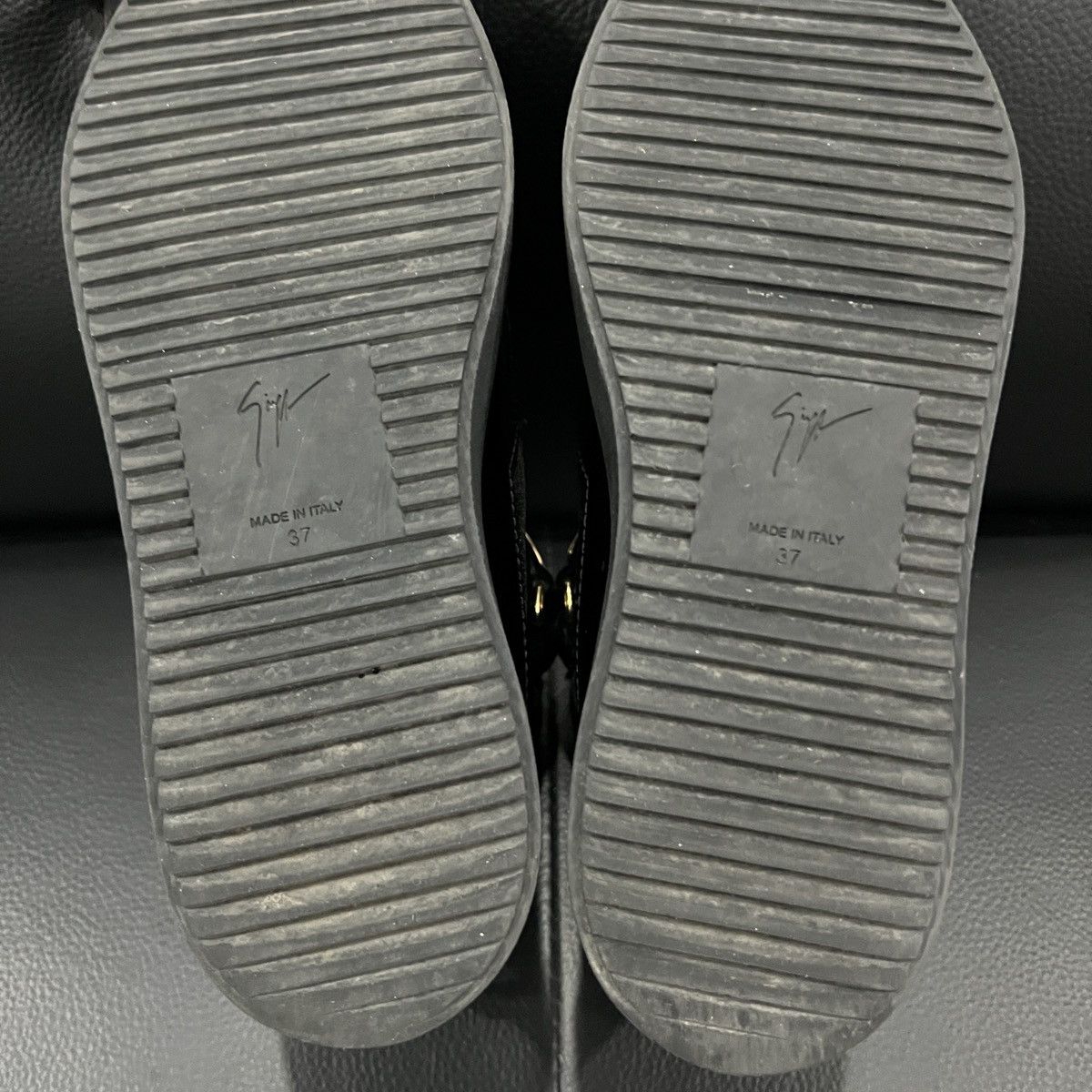 Giuseppe Zanotti Giuseppe Zanotti GZ Double Buckle Patent Silk High Tops Size US 7 / IT 37 - 20 Thumbnail