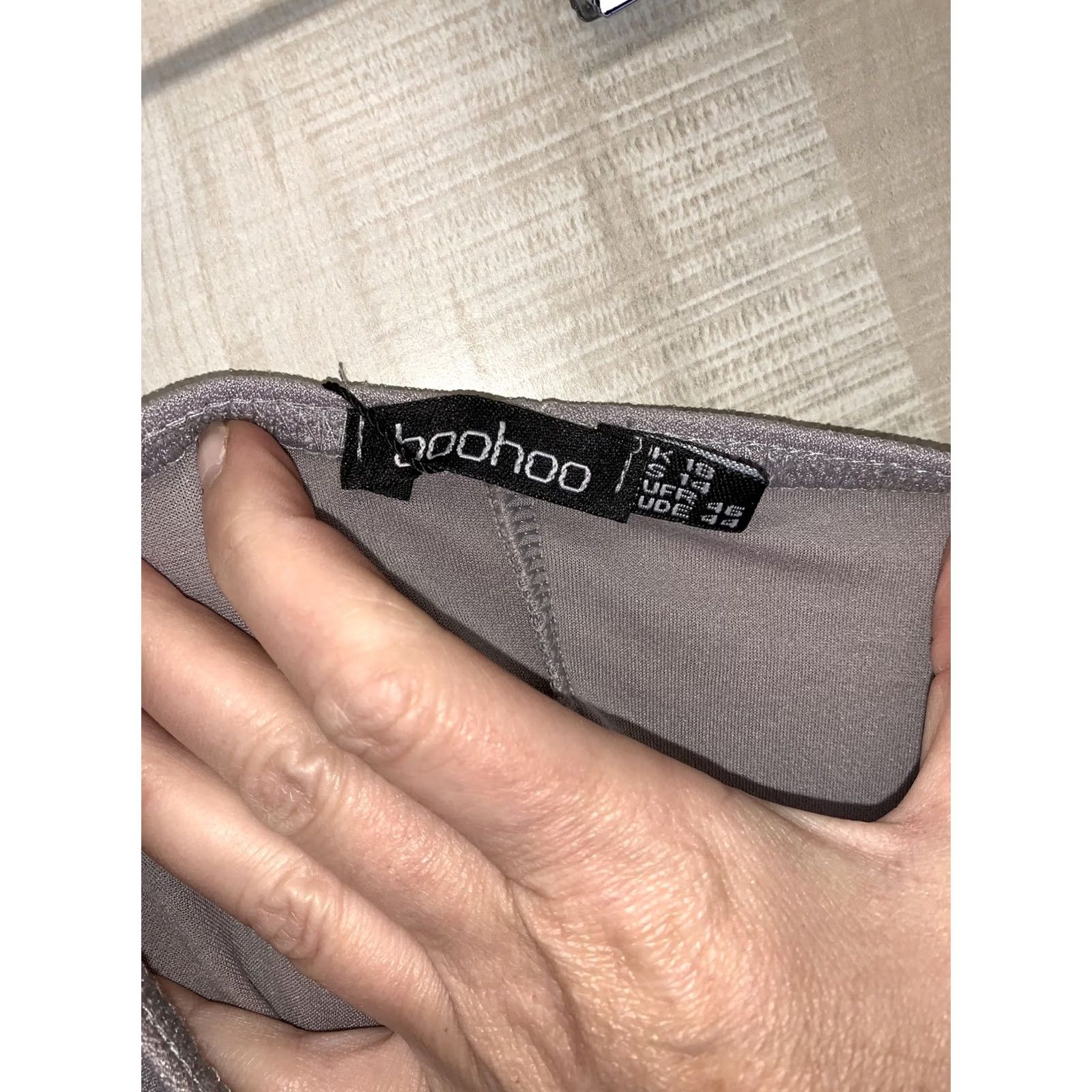 Boohoo boohoo Plus Jacki Bandeau Fitted Midi Dress Grey UK18/US 14/ EU 46-NWT 5531 Size XL / US 12-14 / IT 48-50 - 4 Thumbnail