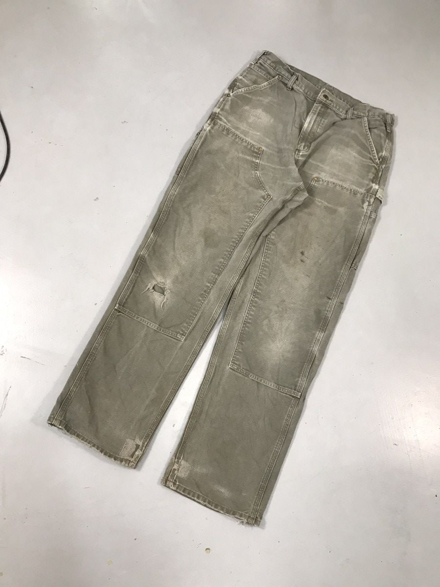 Carhartt Vintage Carhartt B01 moss double knee workwear denim Size US 36 / EU 52 - 1 Thumbnail