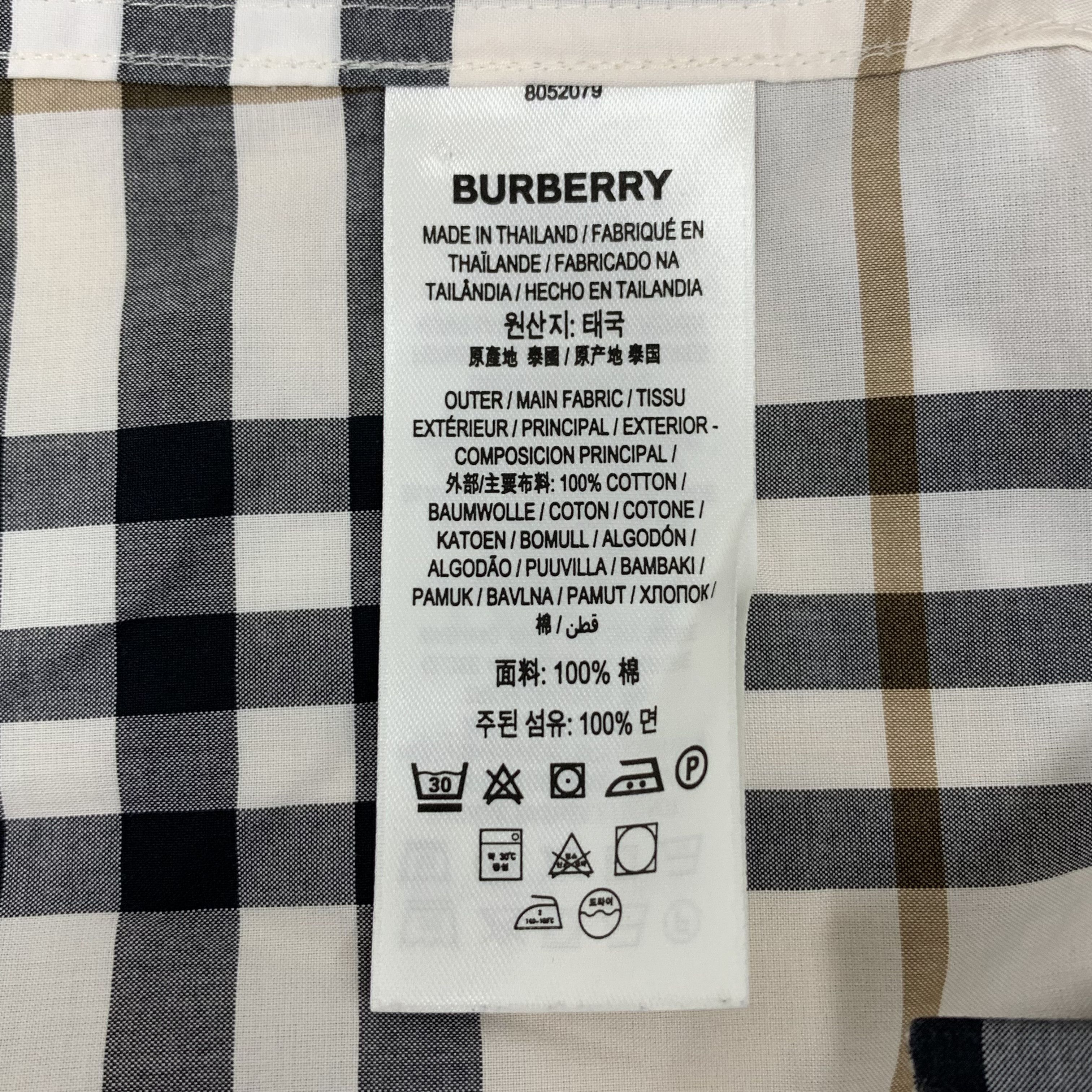 Burberry Burberry Cotton Shirt – Check Short Sleeve (Size M) Size US M / EU 48-50 / 2 - 4 Thumbnail