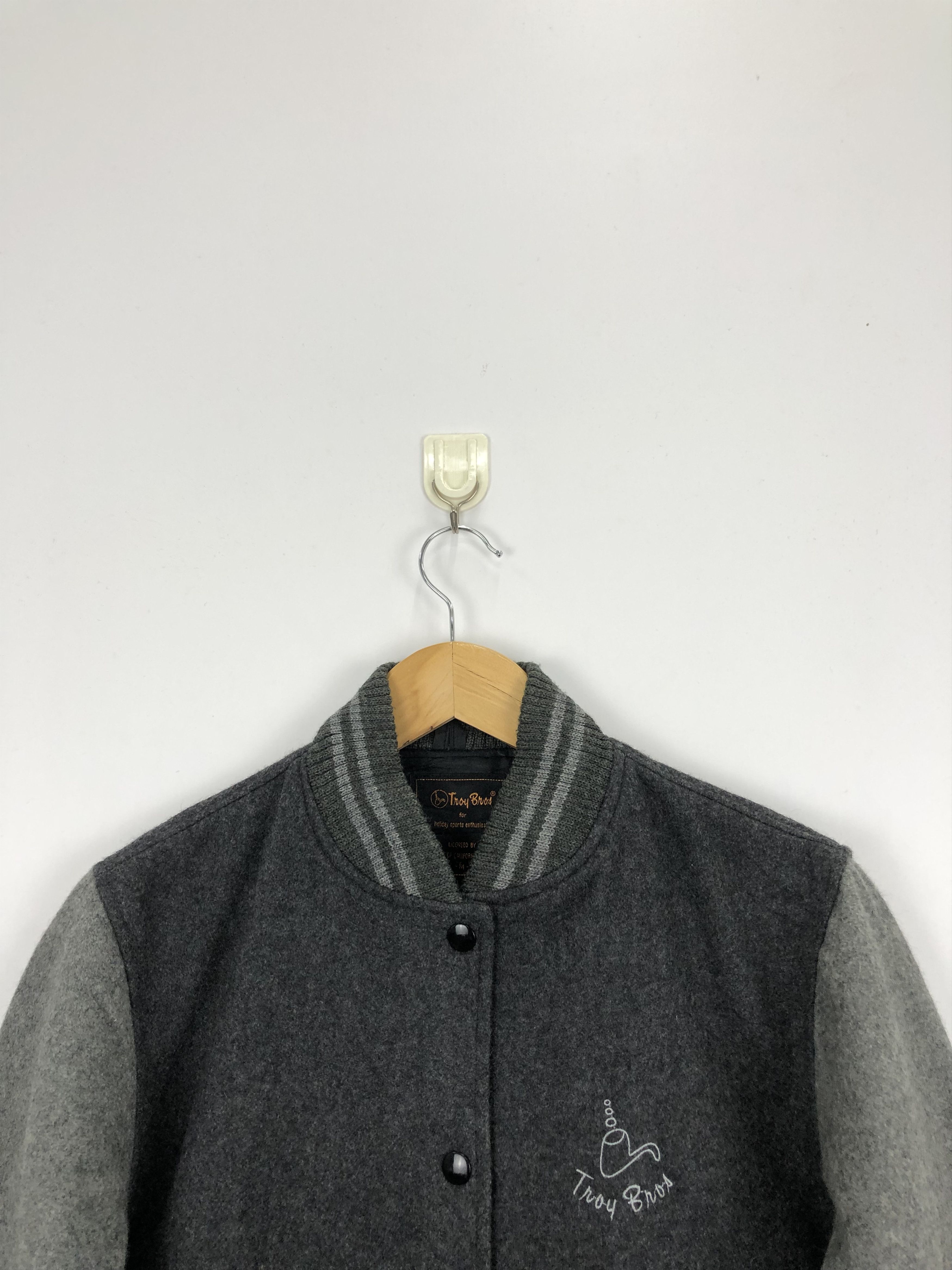 Vintage Vintage Troy Bros Wool Varsity Jacket V0292 Size US M / EU 48-50 / 2 - 2 Thumbnail