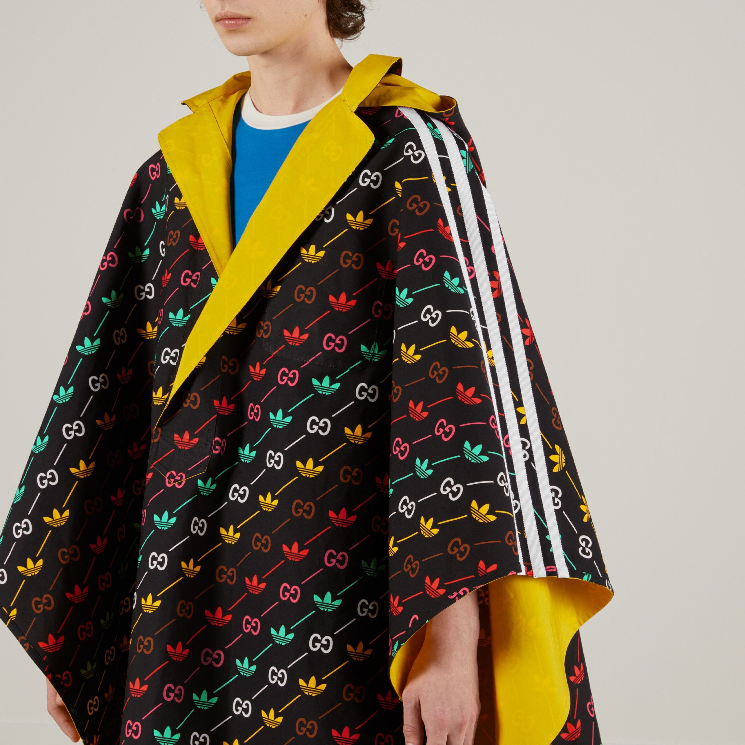 Gucci M Gucci Adidas Cape Jacket trefoil GG logo reversible hooded Size US M / EU 48-50 / 2 - 4 Thumbnail