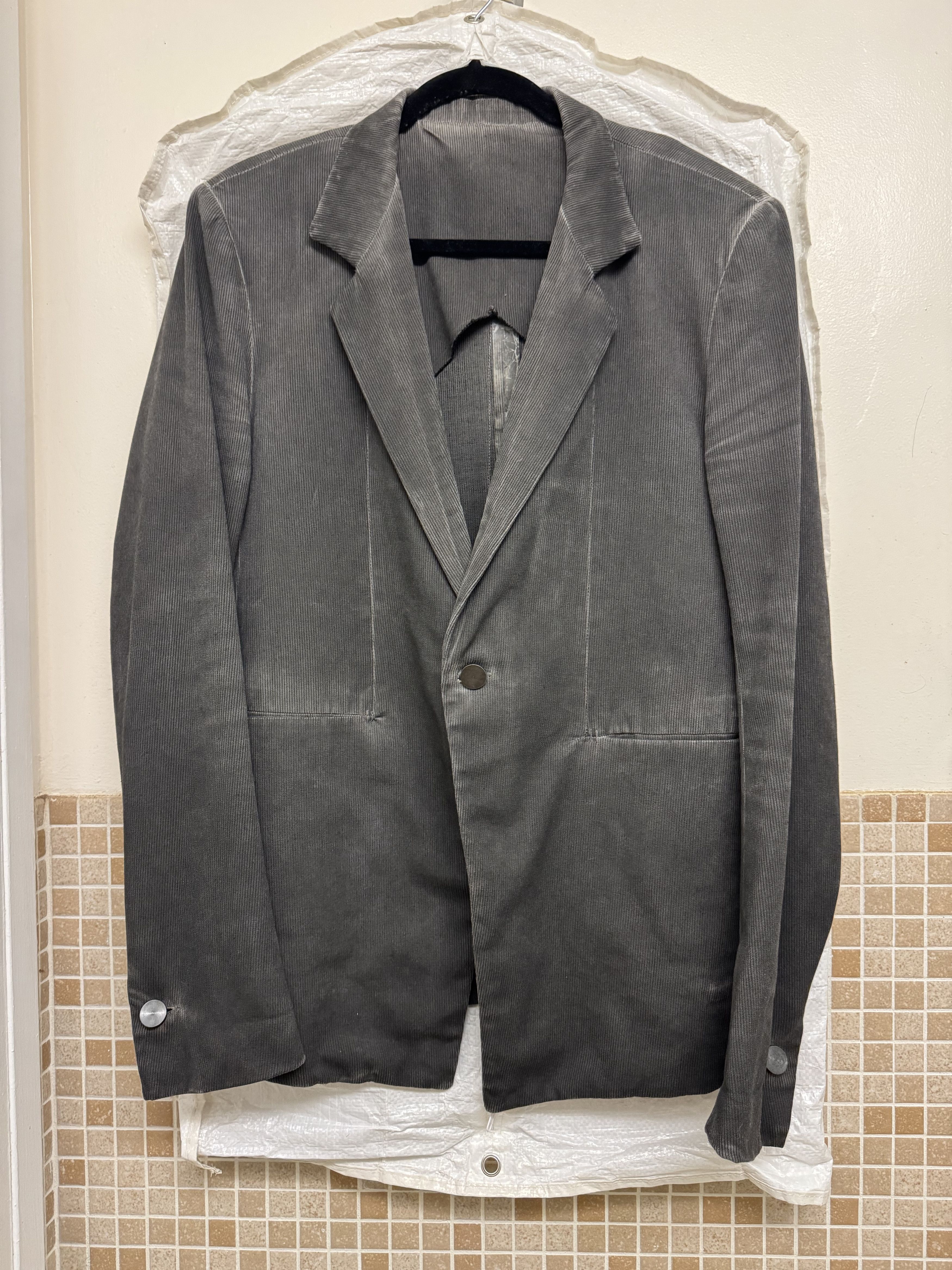 Boris Bidjan Saberi “GLACIERISM” Rib Heavy Blazer Size 40L - 1 Thumbnail