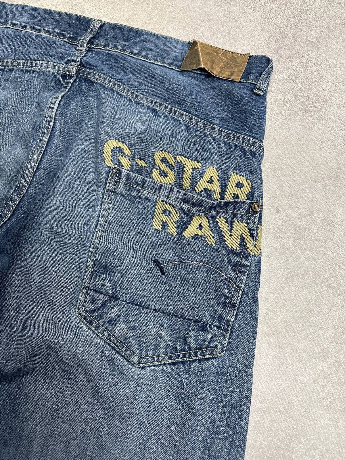 G-Star Vintage G-star RAW Big Logo Embroidery Baggy Jeans 36x33 Size US 36 / EU 52 - 4 Thumbnail