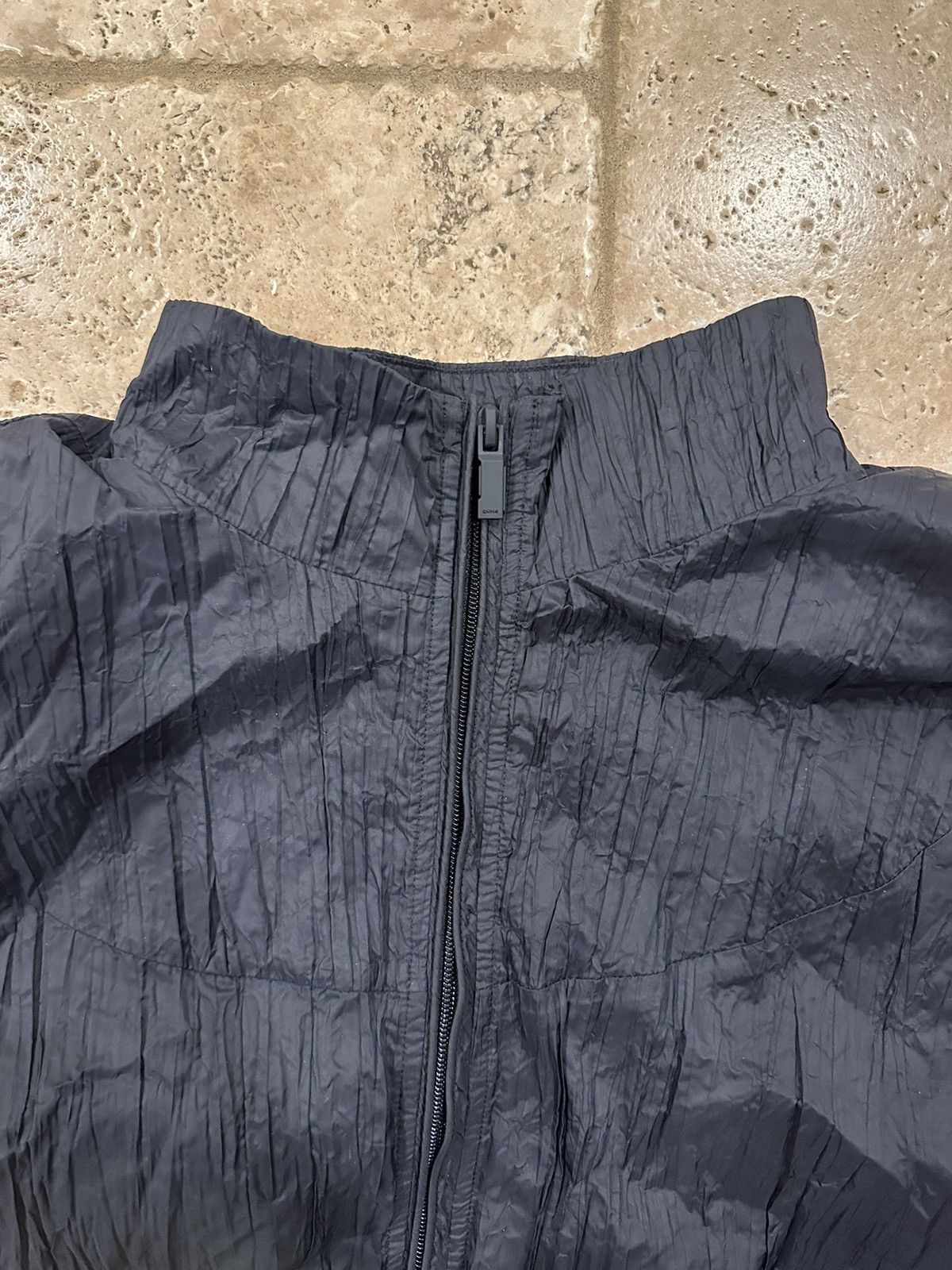 C2H4 C2H4 Wrinkled Nylon Arch Paneled Track Grey/Black Jacket Size US L / EU 52-54 / 3 - 7 Thumbnail