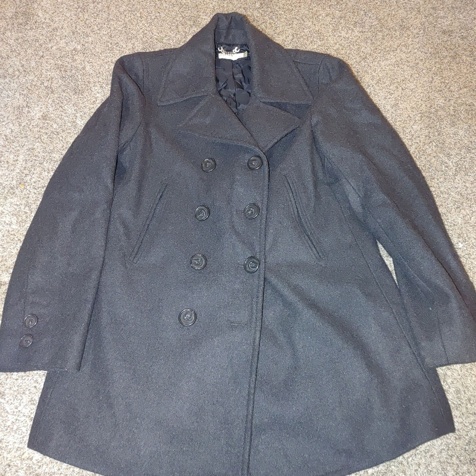 J.Crew Women's J Crew wool pea coat, medium, lined, black Size M / US 6-8 / IT 42-44 - 1 Thumbnail