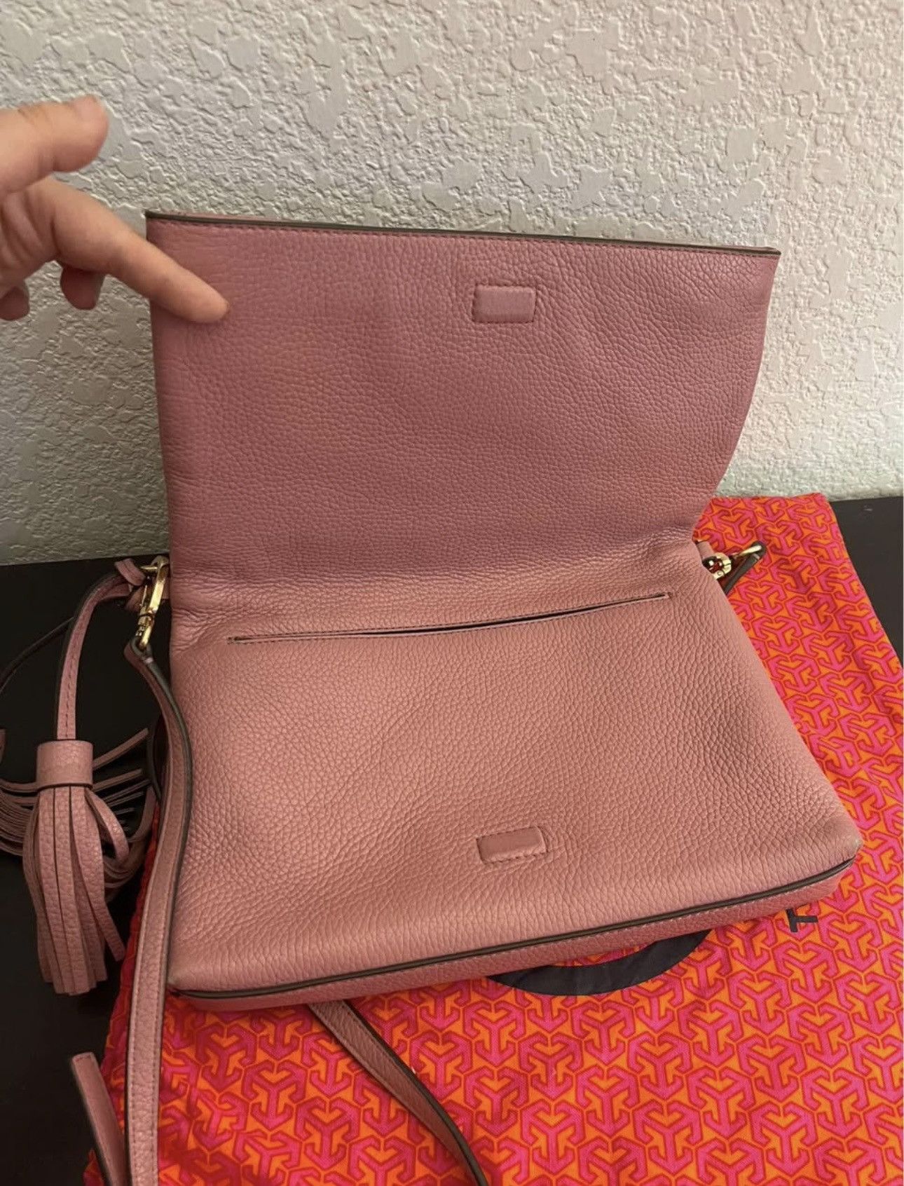Tory Burch Thea Mini Foldover Pink Magnolia Tory Burch Crossbody Bag Size ONE SIZE - 6 Thumbnail