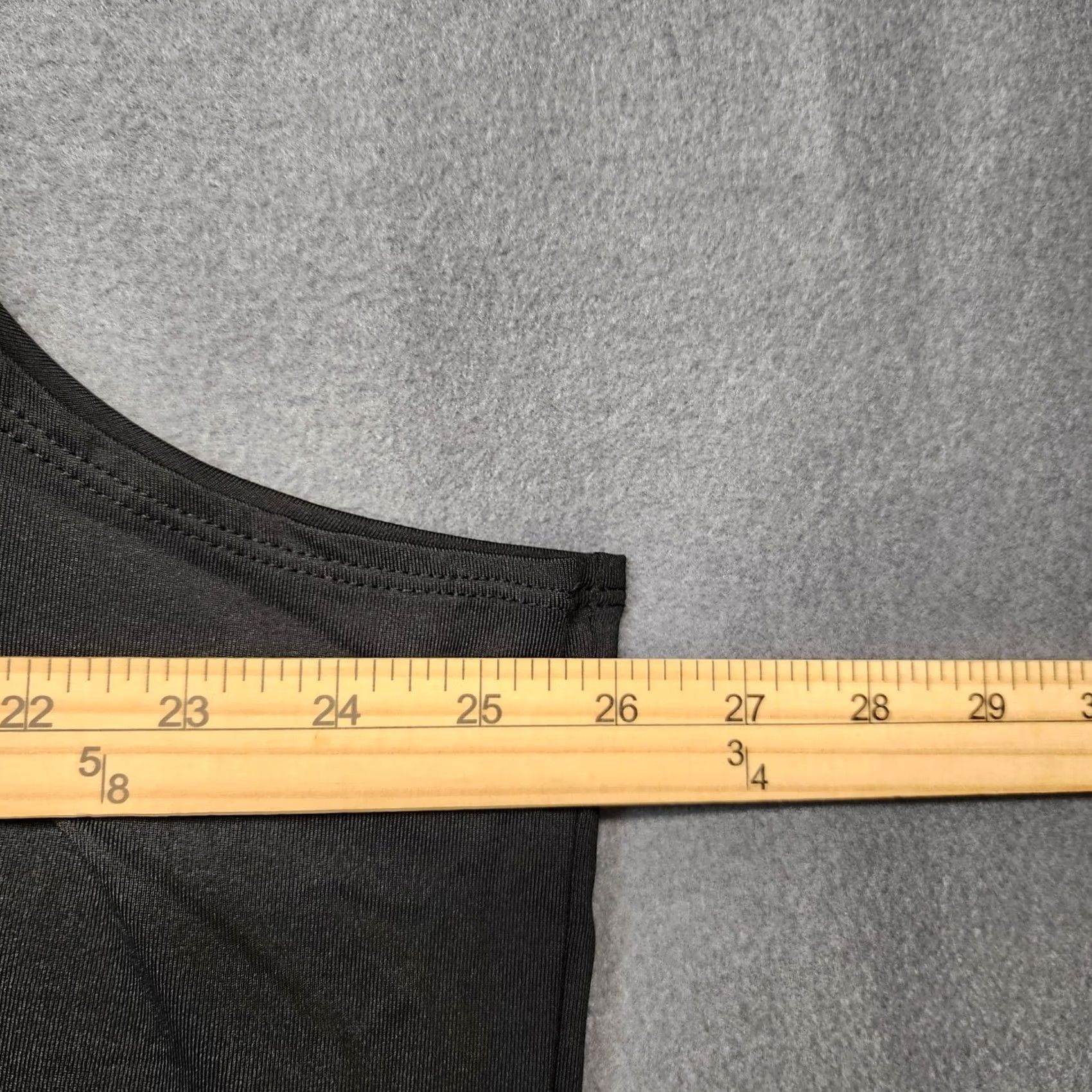 Vintage Susan Graver Essentials Tank Top Womens 3X Tank Plus Black Sleeveless Satin Silky Stretch Liqui d Knit (Liquid Knit) Pullover Machine Washable Basic Size XXL / US 16-18 / IT 52-54 - 4 Thumbnail