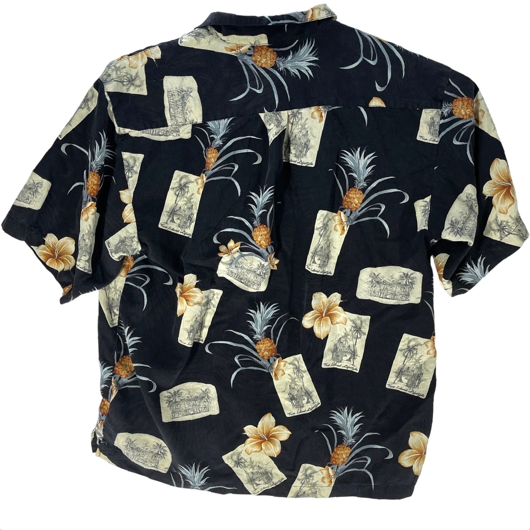 Vintage Jamaica Jaxx Shirt Black Silk Floral Short Sleeves Hawaiian Aloha Button-Up 100% Silk Mens L Size US L / EU 52-54 / 3 - 2 Thumbnail