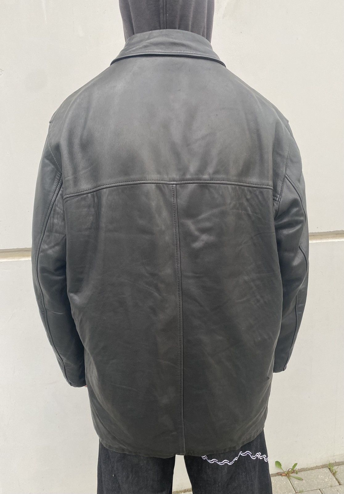Burberry Vintage Burberry Leather Car Coat Nova Check Black Size US XXL / EU 58 / 5 - 11 Thumbnail