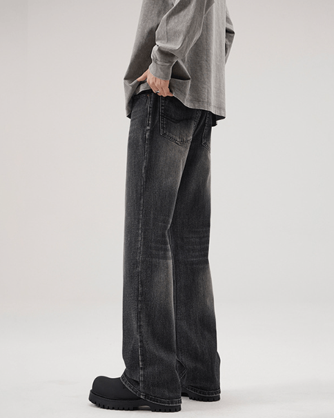 Japanese Brand American street washed loose flared distressed wideleg jeans Size US 32 / EU 48 - 5 Thumbnail