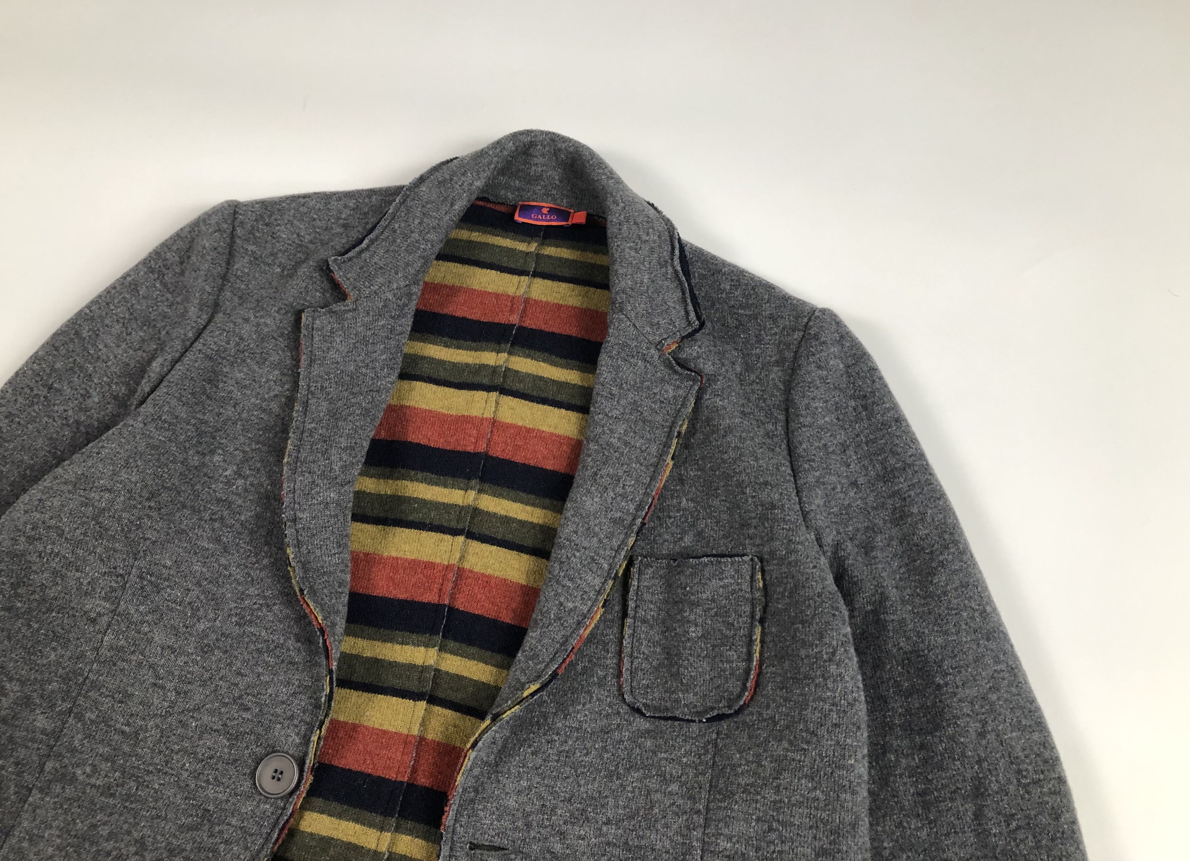 Other Gallo Wool-Blend Unfinished Edges Blazer Size 52R - 2 Thumbnail