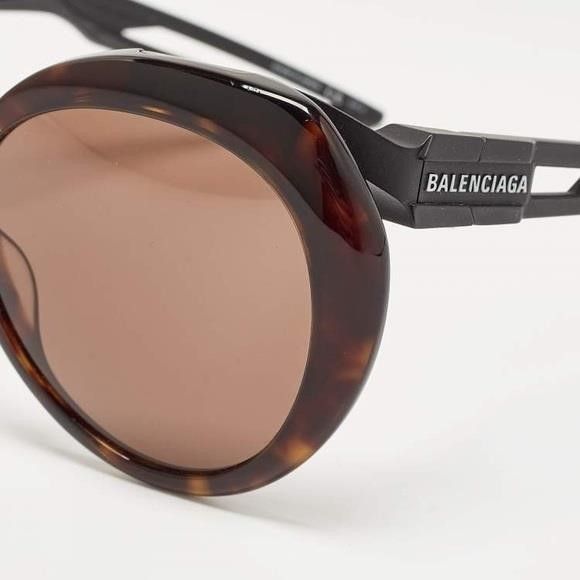 Balenciaga New Authentic Balenciaga Black/Brown BB0024S Oversized Sungl Size ONE SIZE - 7 Thumbnail