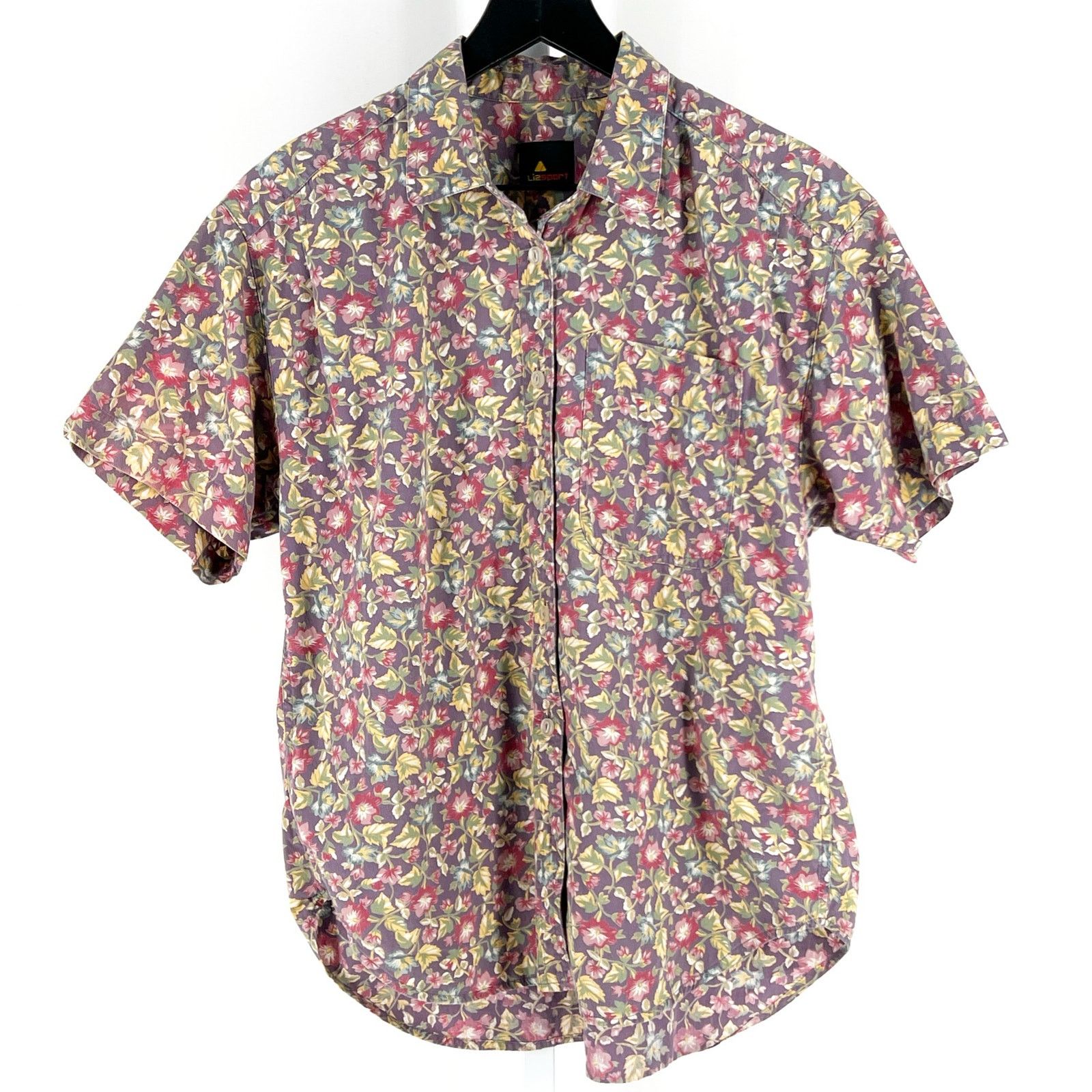 Vintage 80s Liz Sport floral print shirt 1980s vintage Size M / US 6-8 / IT 42-44 - 1 Thumbnail
