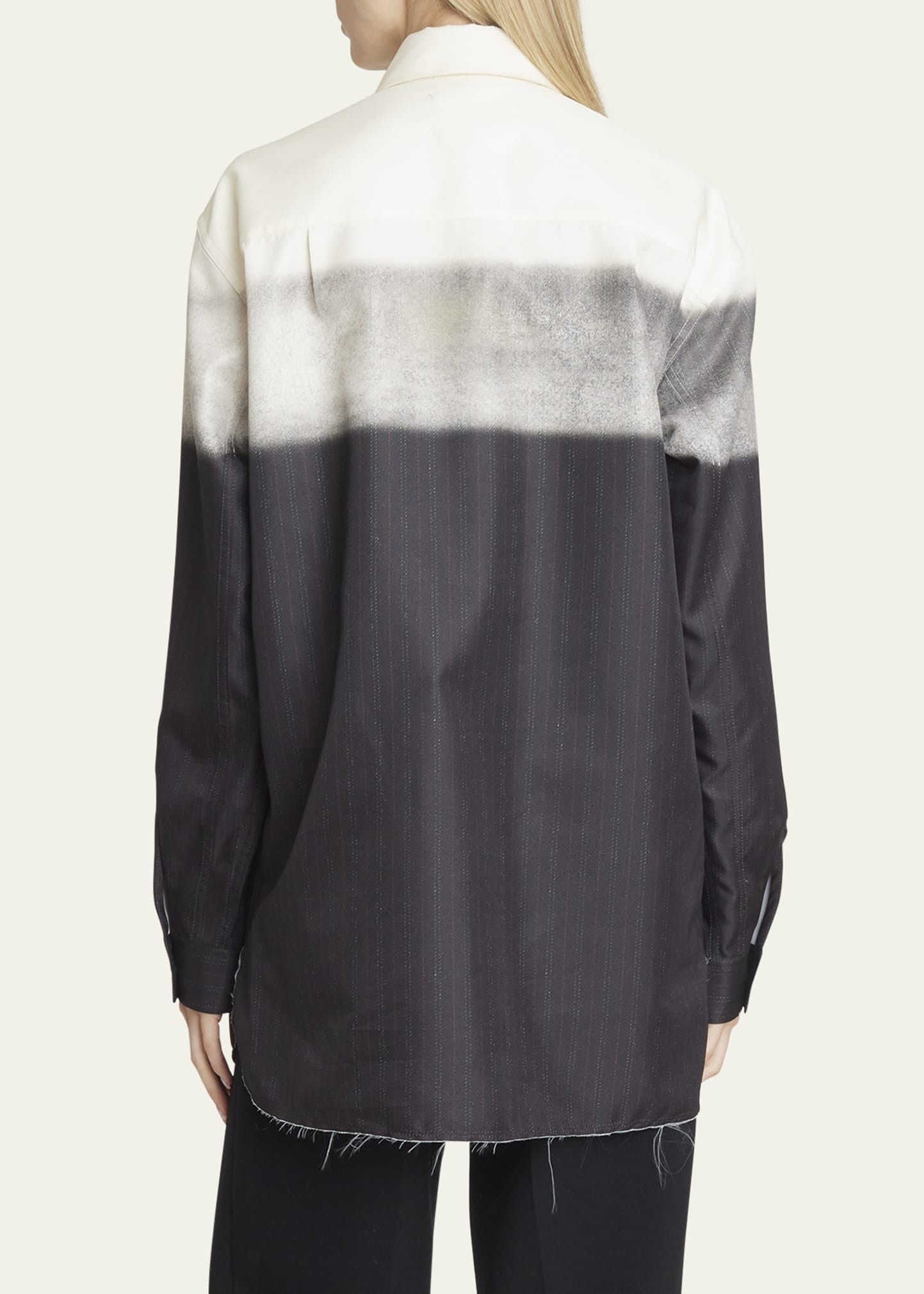 Maison Margiela o1y0625 Patterned Shirt in Black/Cream Size XL / US 12-14 / IT 48-50 - 3 Thumbnail