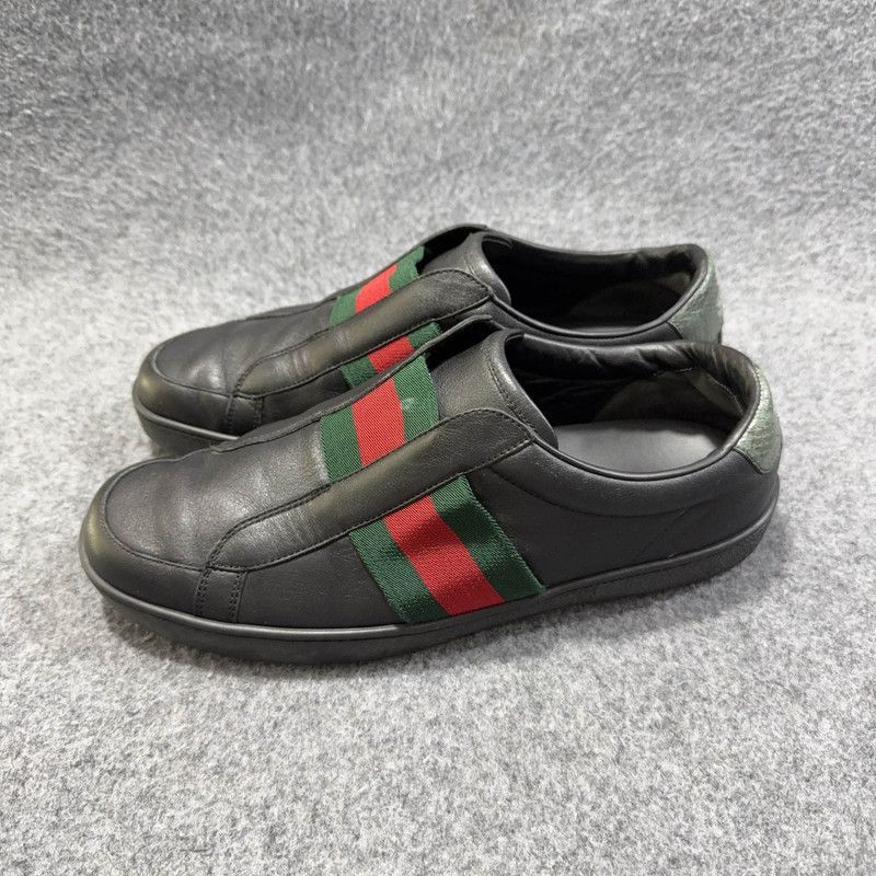 Gucci Gucci Stylish Black Leather Sneakers -2508 Size US 8.5 / EU 41-42 - 1 Thumbnail