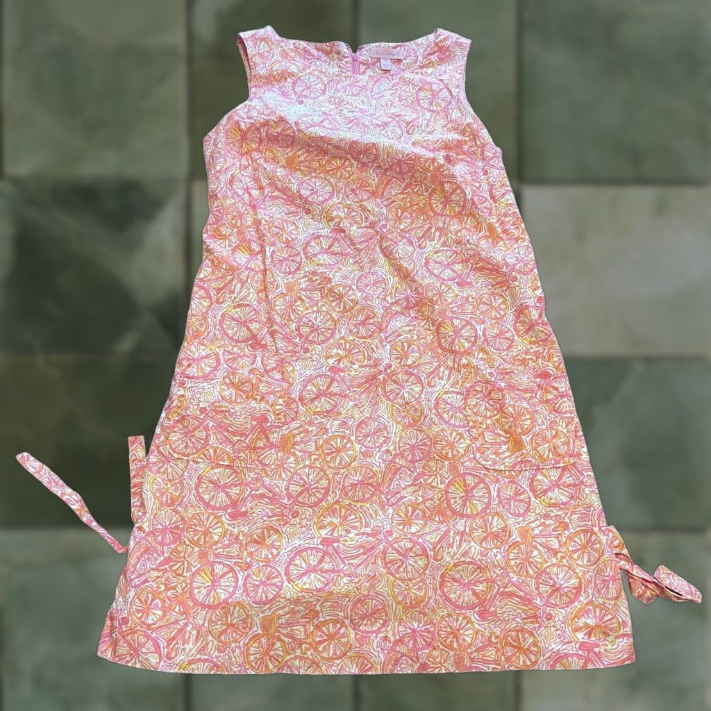 Lilly Pulitzer VINTAGE Lilly Pulitzer Lola Hotty Pink Ten Speed Cotton Dress Sz 4 Size S / US 4 / IT 40 - 1 Thumbnail