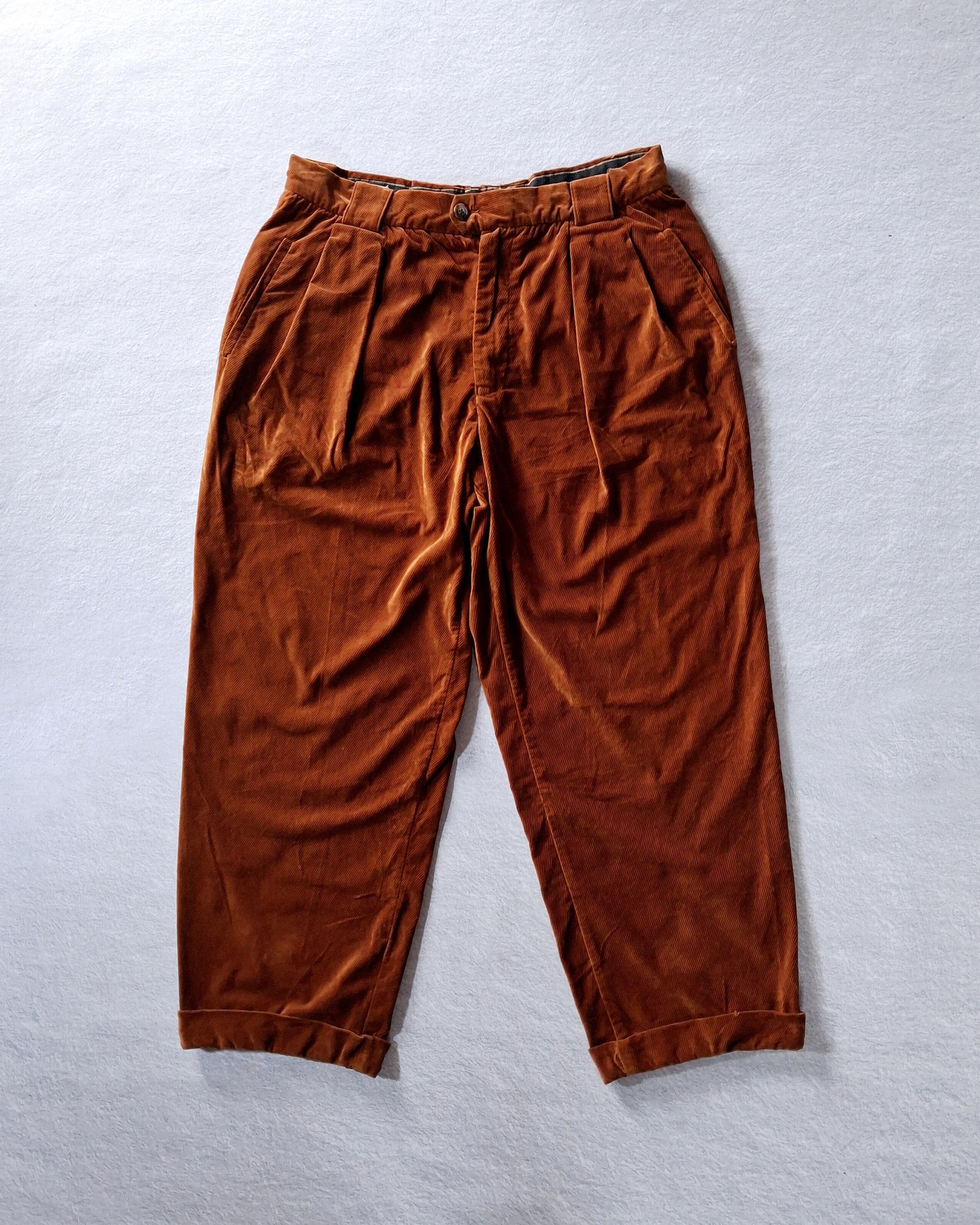 Ermenegildo Zegna ERMENEGILDO ZEGNA GOLDEN BROWN CORDUROY PANTS MADE IN ITALY Size US 37 - 1 Thumbnail