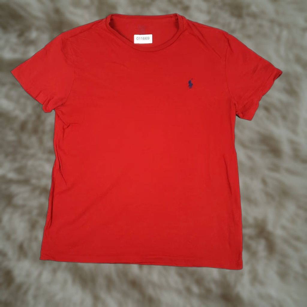 Polo Ralph Lauren Polo Ralph Lauren Shirt Mens M Red Blue Pony Casual Short Sleeve T-Shirt *STAINED Size US M / EU 48-50 / 2 - 1 Thumbnail