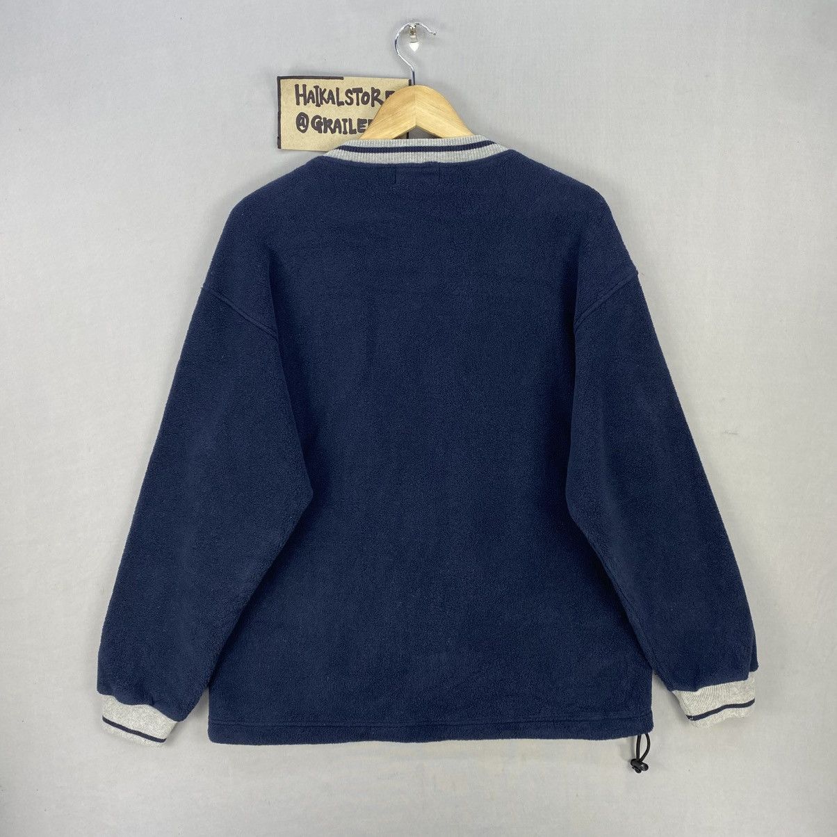 Japanese Brand Vintage 00’s SergioTacchini V-Neck Sweetshirt Size US L / EU 52-54 / 3 - 4 Thumbnail