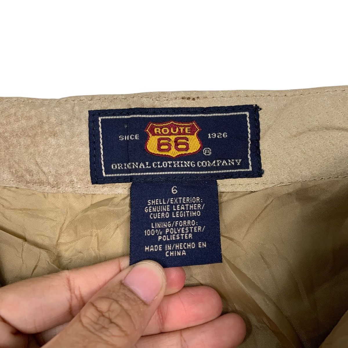 Genuine Leather ROUTE 66 Genuine Leather Pants Fly Button W28 #2168-C96 Size 28" / US 6 / IT 42 - 11 Thumbnail