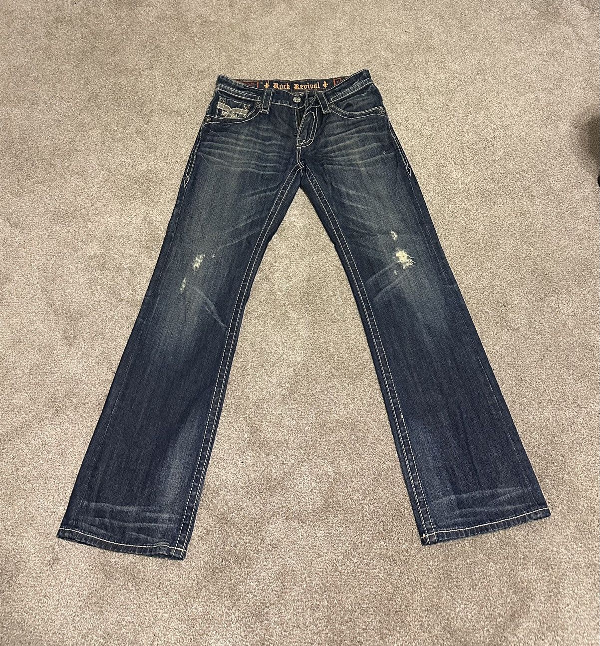 Ed Hardy True Religion Style Y2K Rock Revival Jeans Size US 31 - 1 Thumbnail