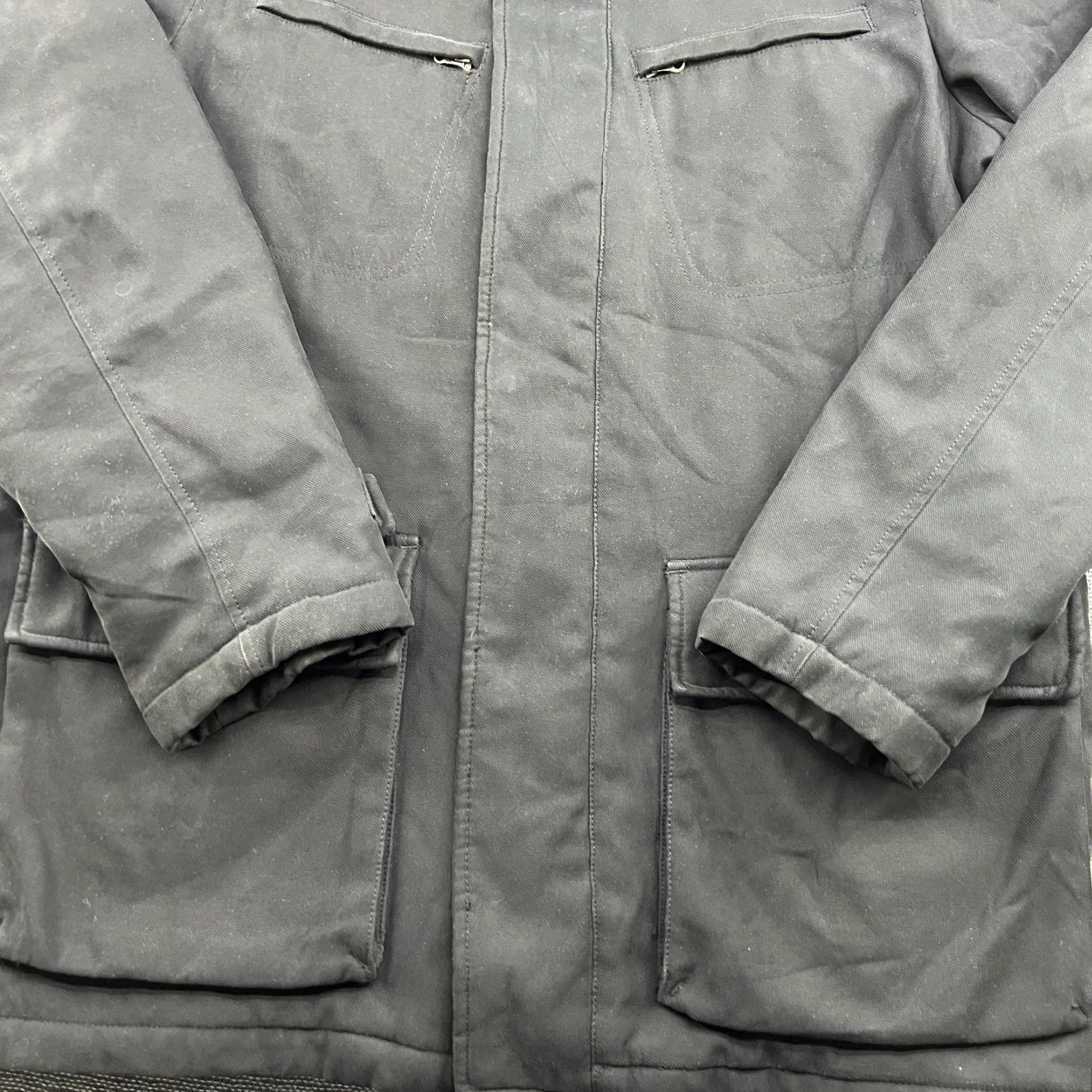 Vintage BOGGI MILANO Army Style Jacket Coat Mens L Black Hood M65 Quilted Lining Military Jacket Size US L / EU 52-54 / 3 - 4 Thumbnail
