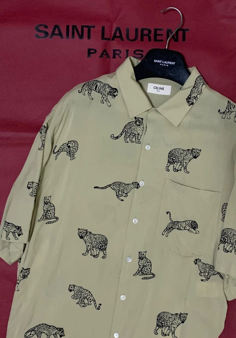 Celine Celine size 40 22ss Show Tiger Leopard Short Sleeve Shirt 2 Size US M / EU 48-50 / 2 - 8 Thumbnail