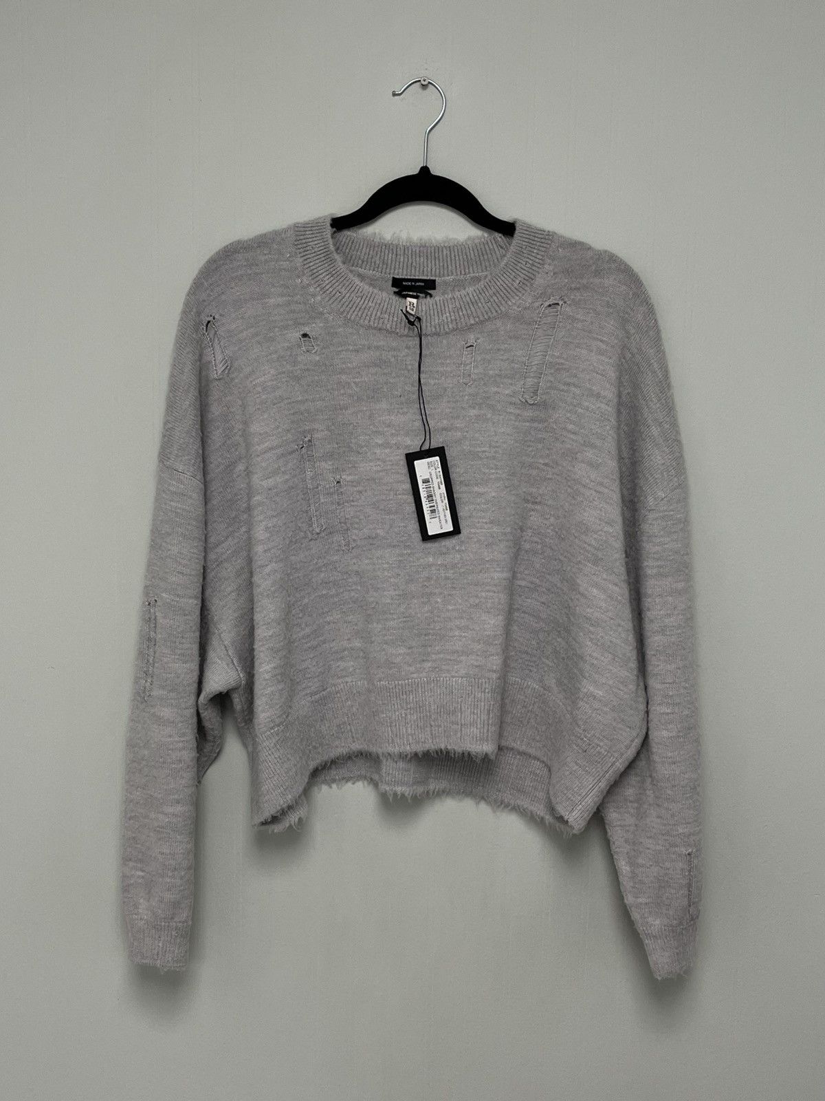 R13 Cropped Shaggy Oversized Sweater large Size L / US 10 / IT 46 - 3 Thumbnail