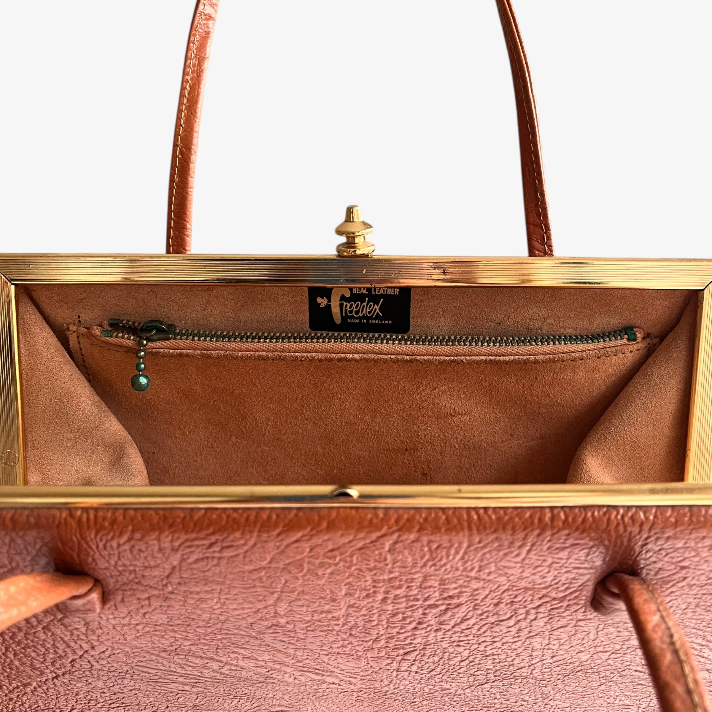 Other Vintage 1950s Freedex Small Orange Leather Frame Bag Size ONE SIZE - 2 Thumbnail